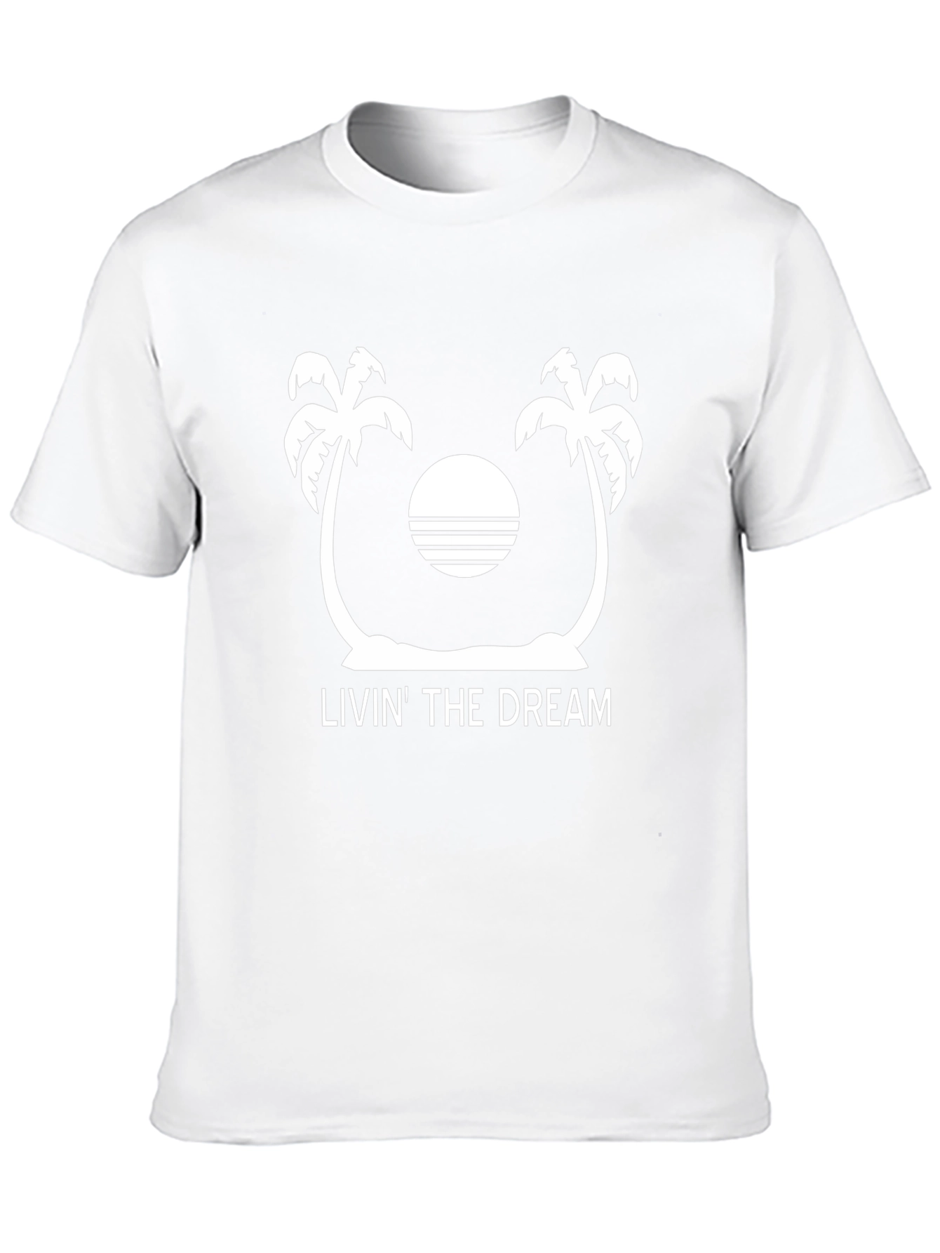 Livin the Dream Palm Tree Black Graphic Tee