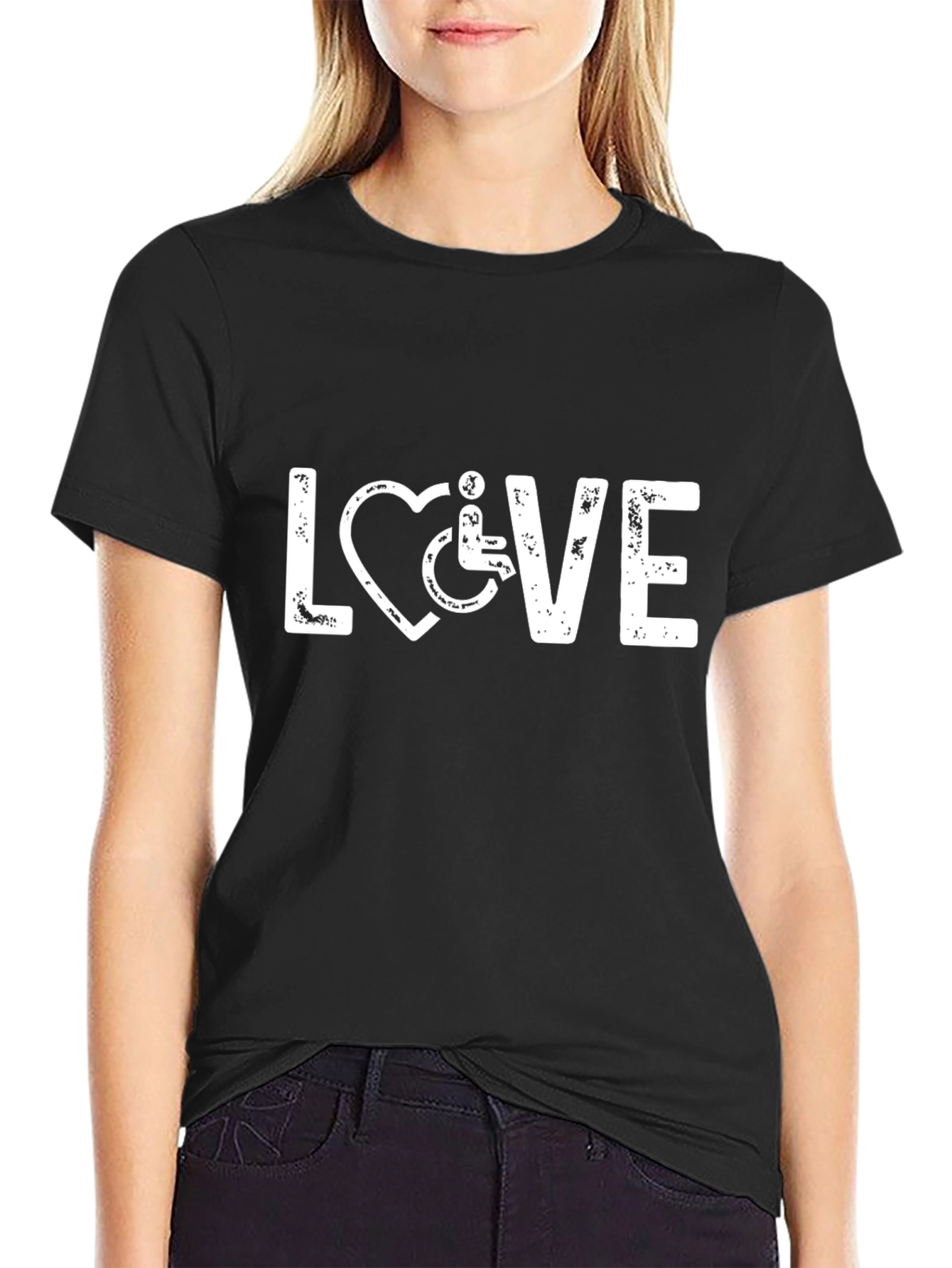 Love Wheelchair Graphic T-Shirt