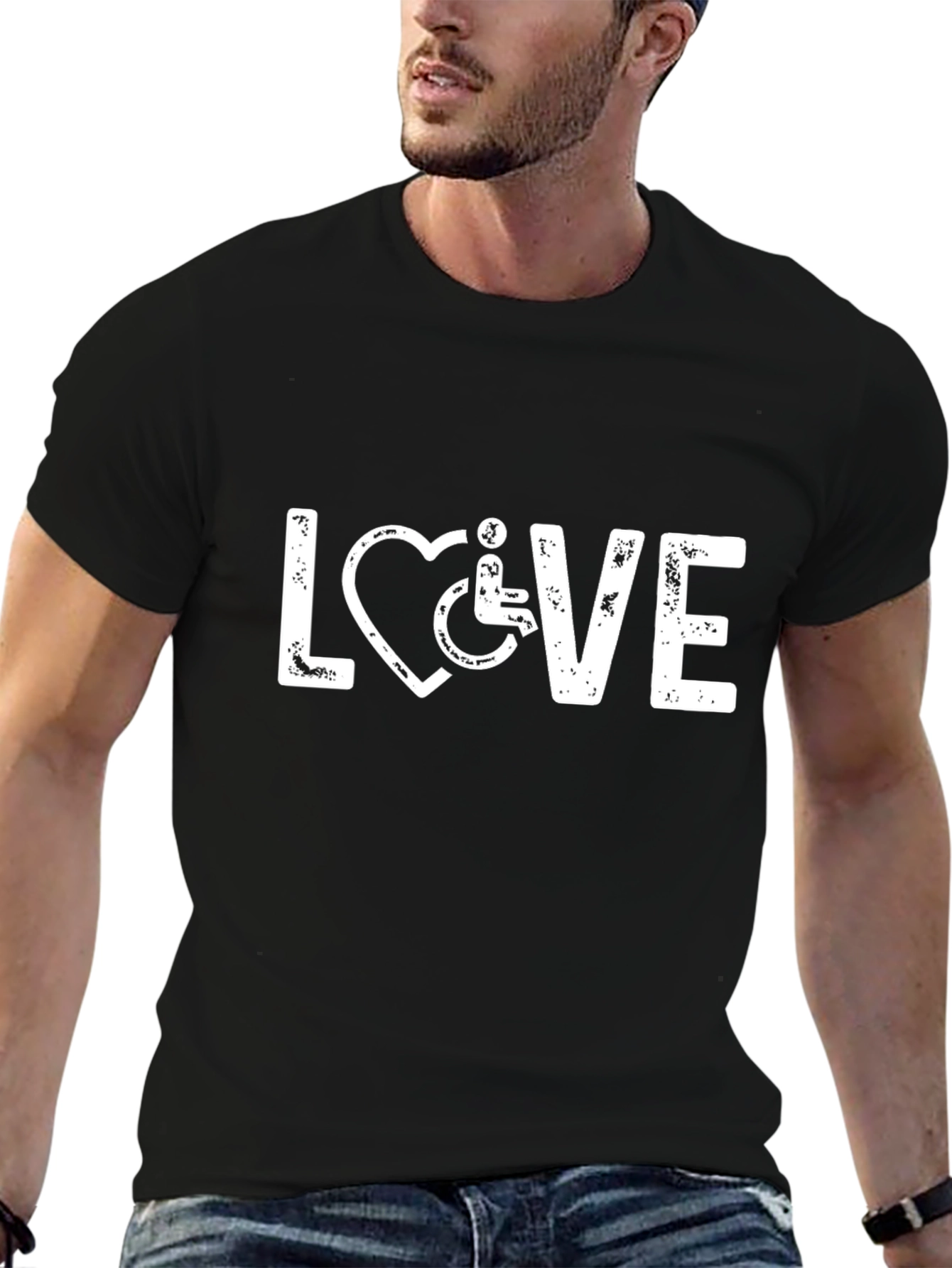 Love Wheelchair Graphic T-Shirt