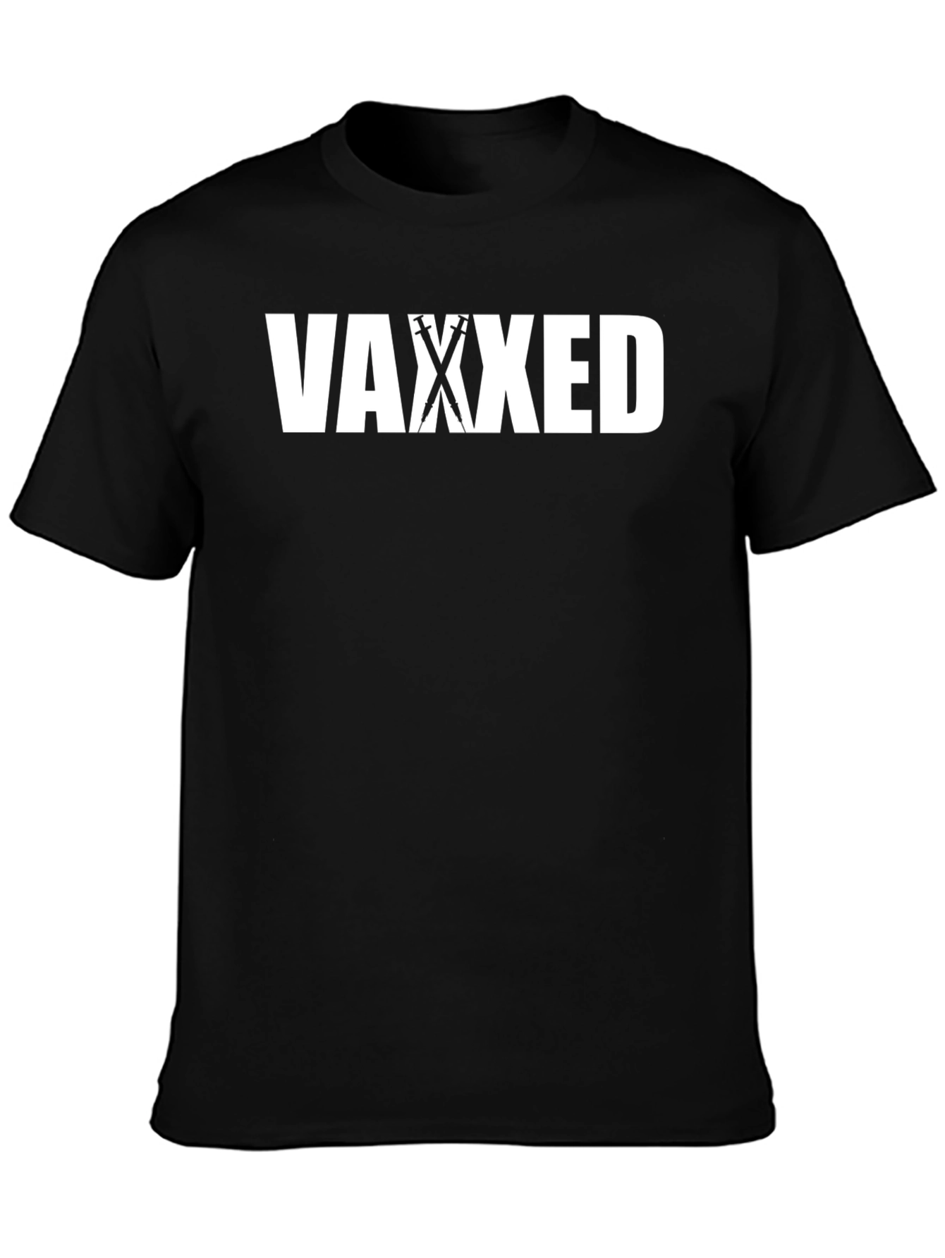 Vaxxed Graphic T-Shirt - Black - Vaccination Statement Tee
