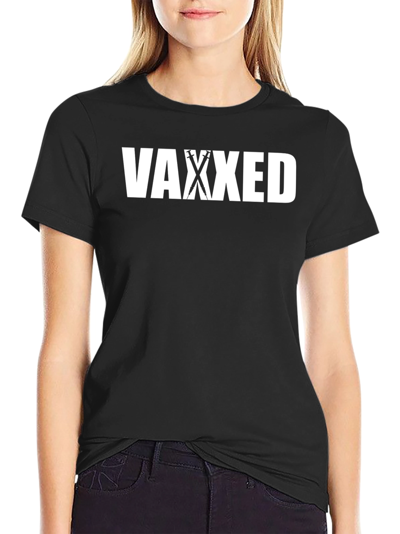 Vaxxed Graphic T-Shirt - Black - Vaccination Statement Tee