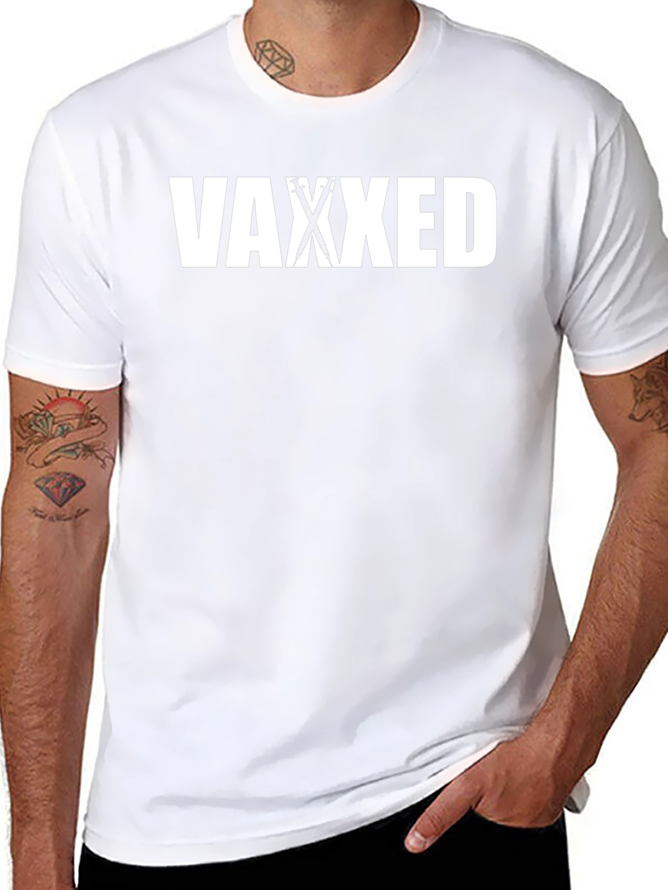 Vaxxed Graphic T-Shirt - Black - Vaccination Statement Tee