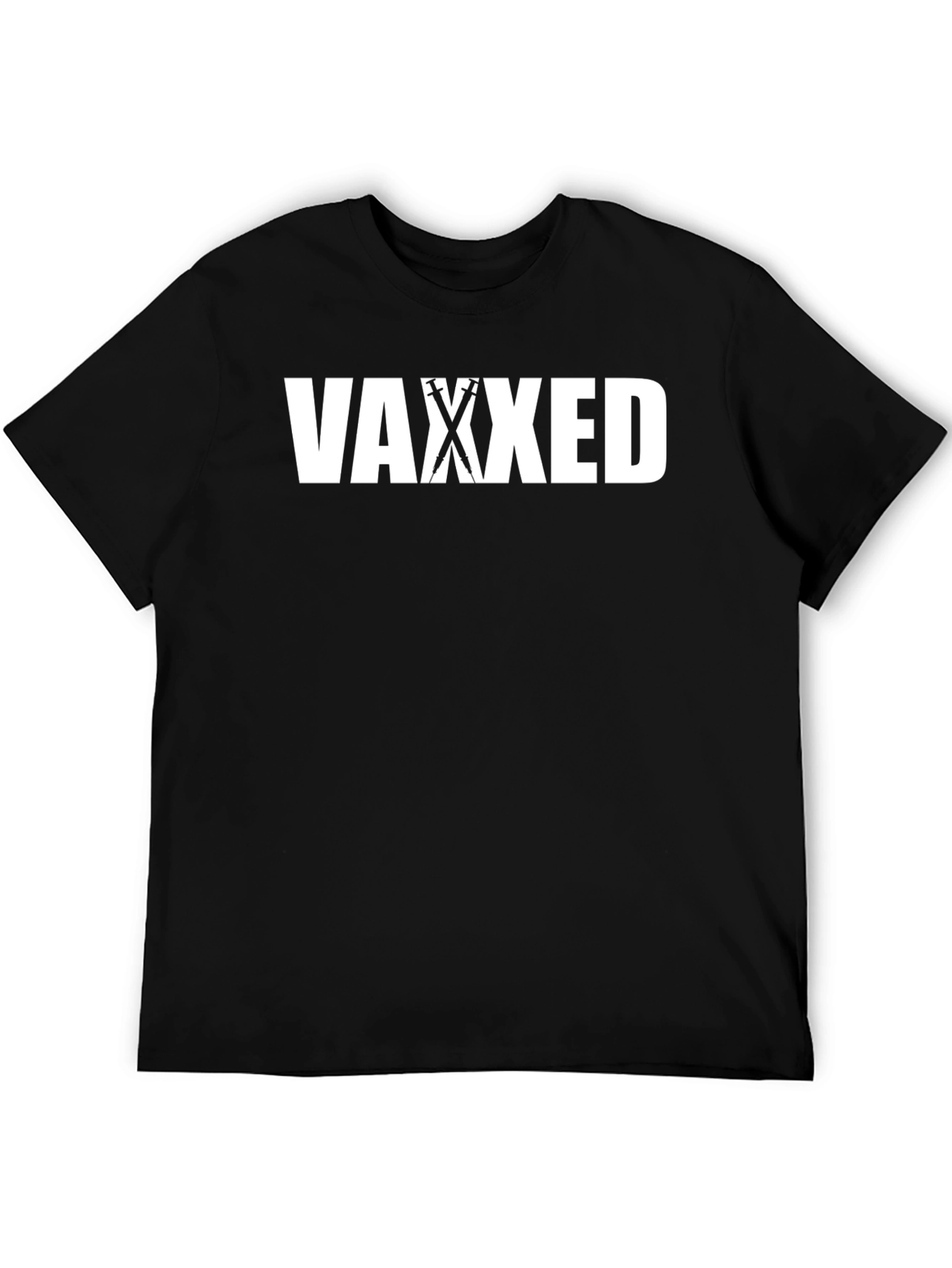 Vaxxed Graphic T-Shirt - Black - Vaccination Statement Tee