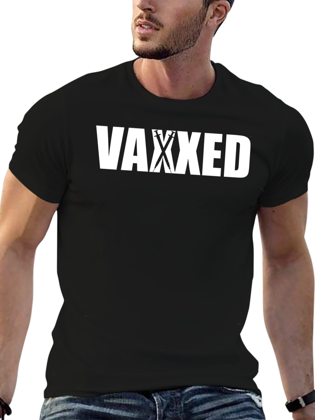 Vaxxed Graphic T-Shirt - Black - Vaccination Statement Tee