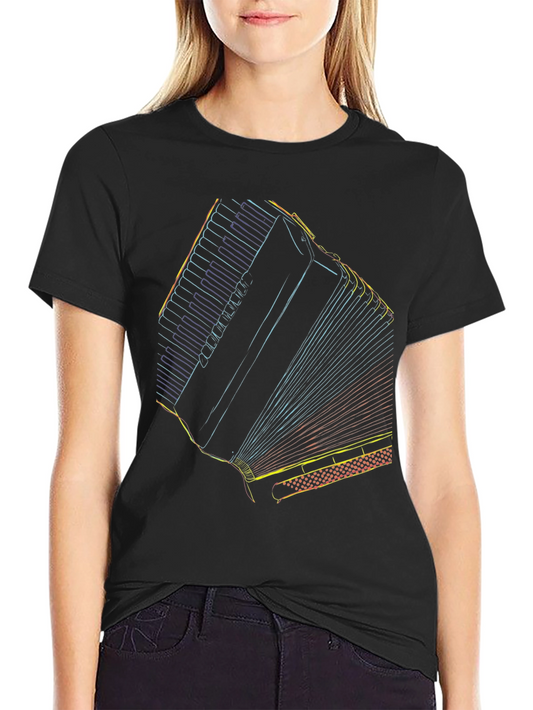 Accordion Graphic Black T-Shirt