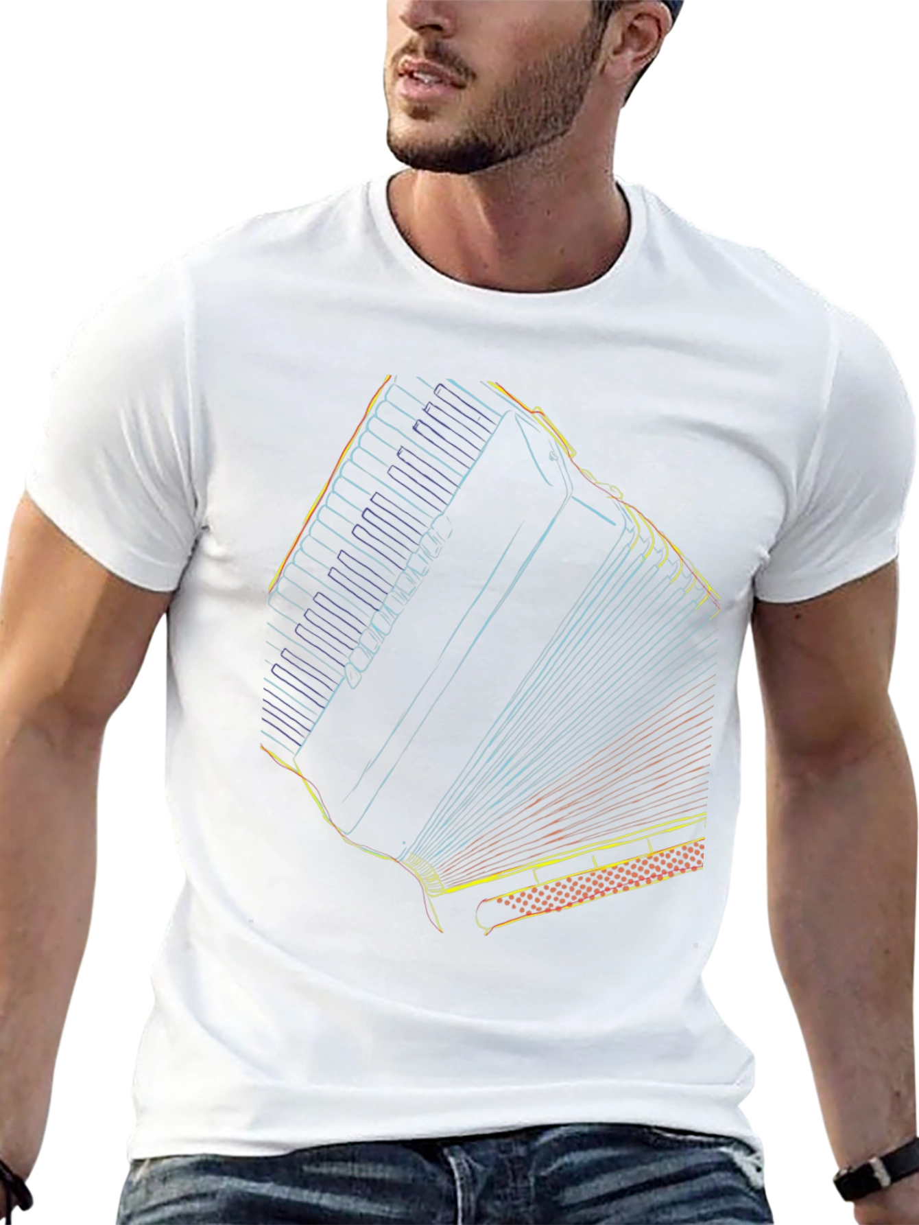 Accordion Graphic Black T-Shirt