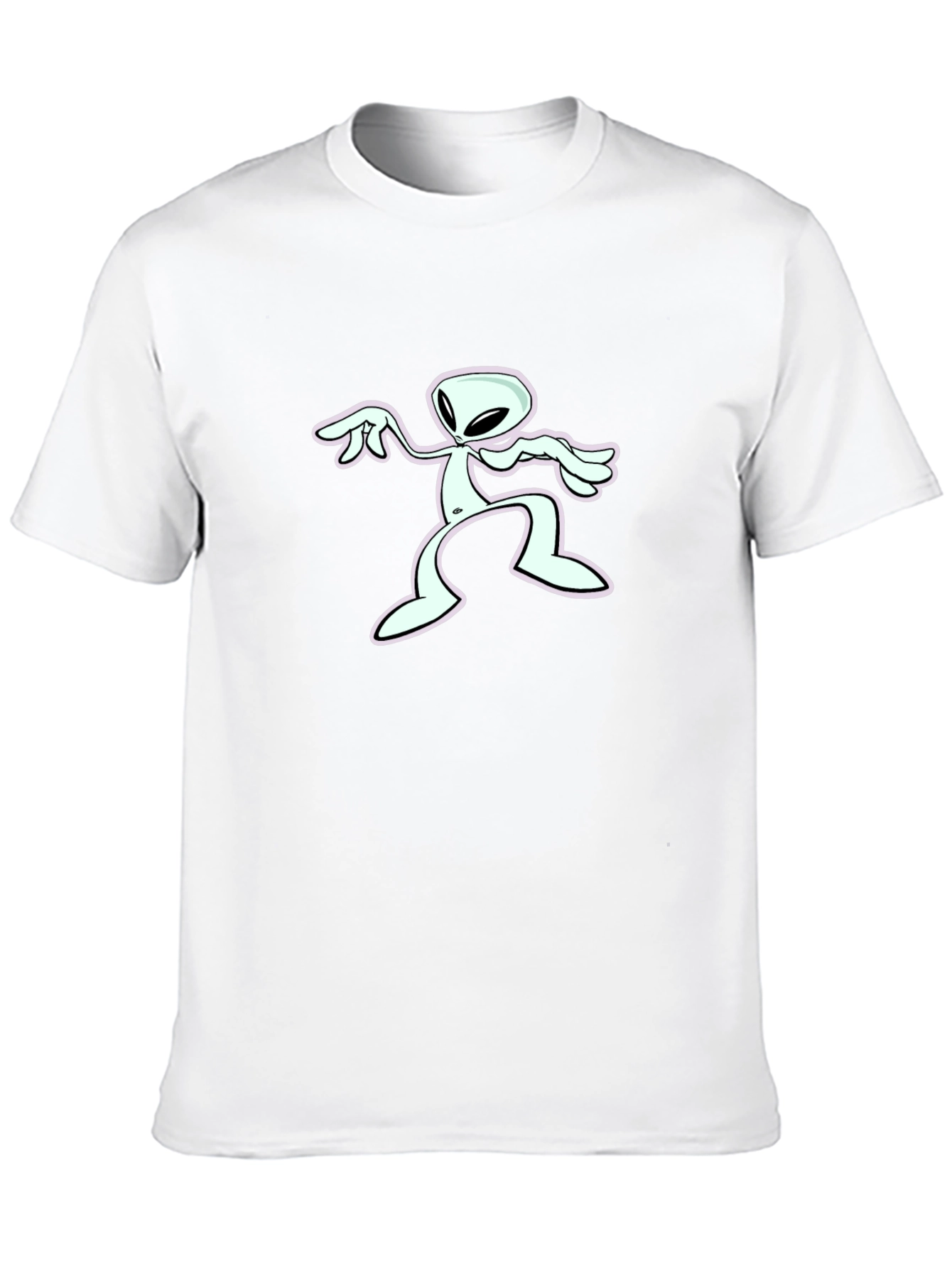 Retro Alien Graphic Black T-Shirt