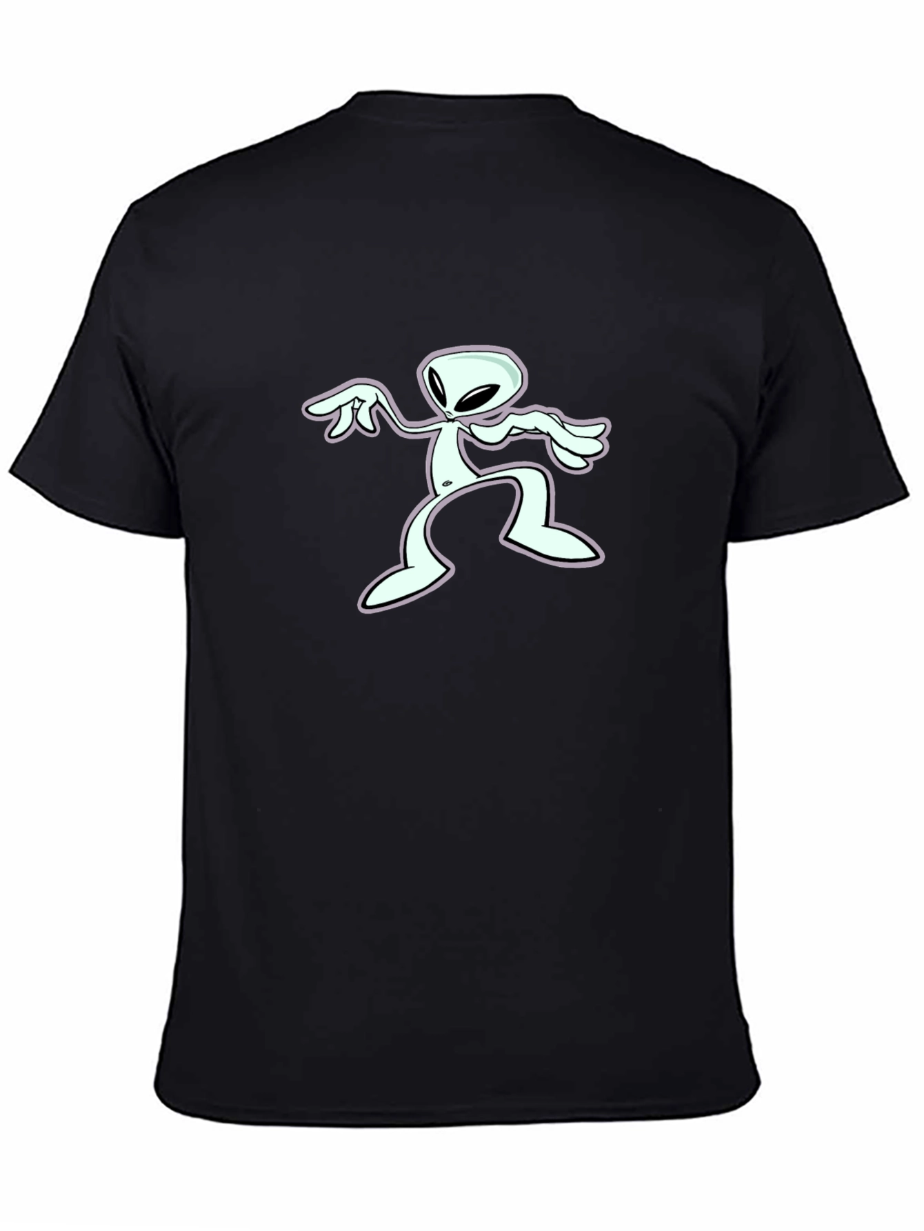Retro Alien Graphic Black T-Shirt