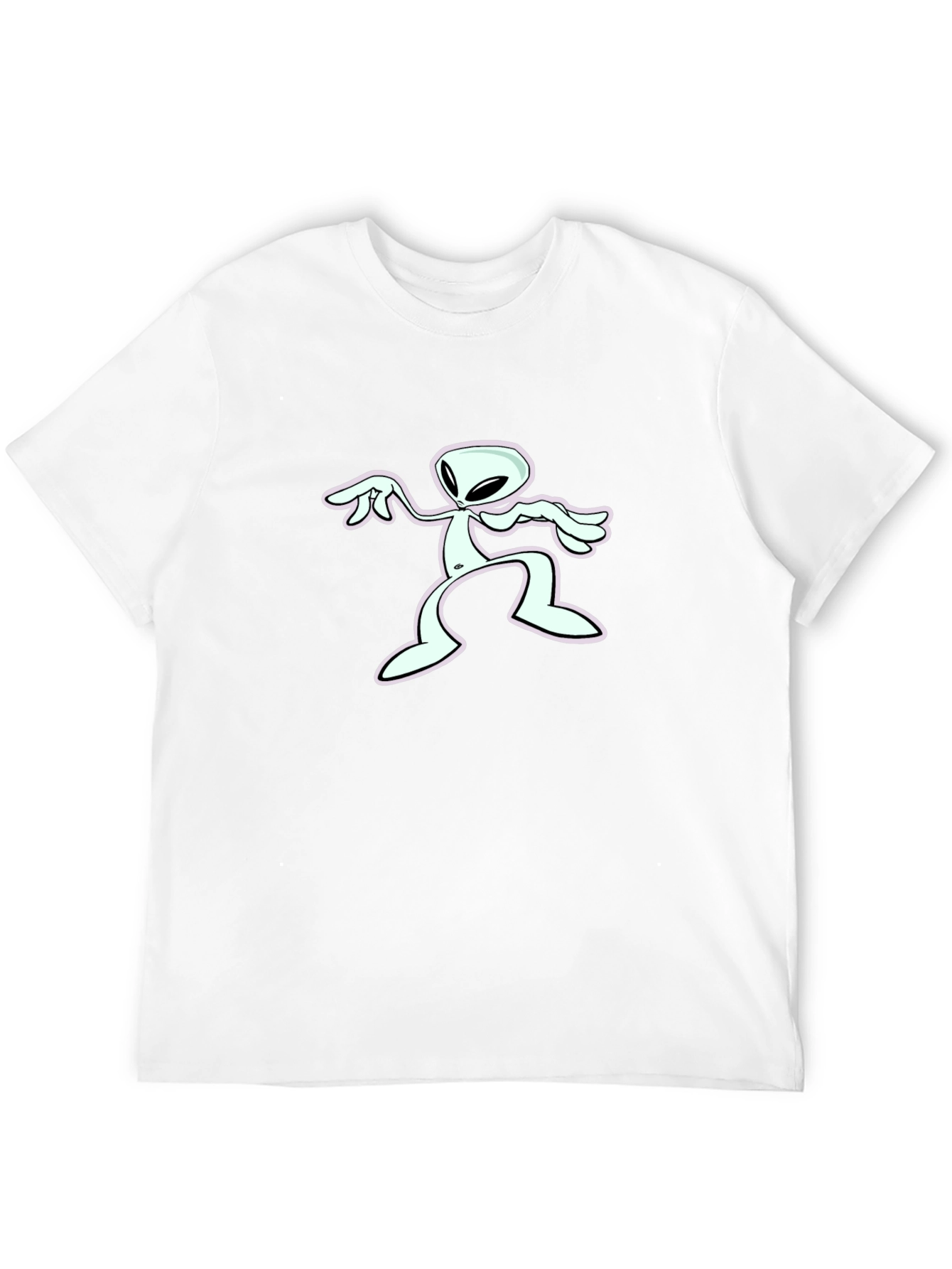 Retro Alien Graphic Black T-Shirt