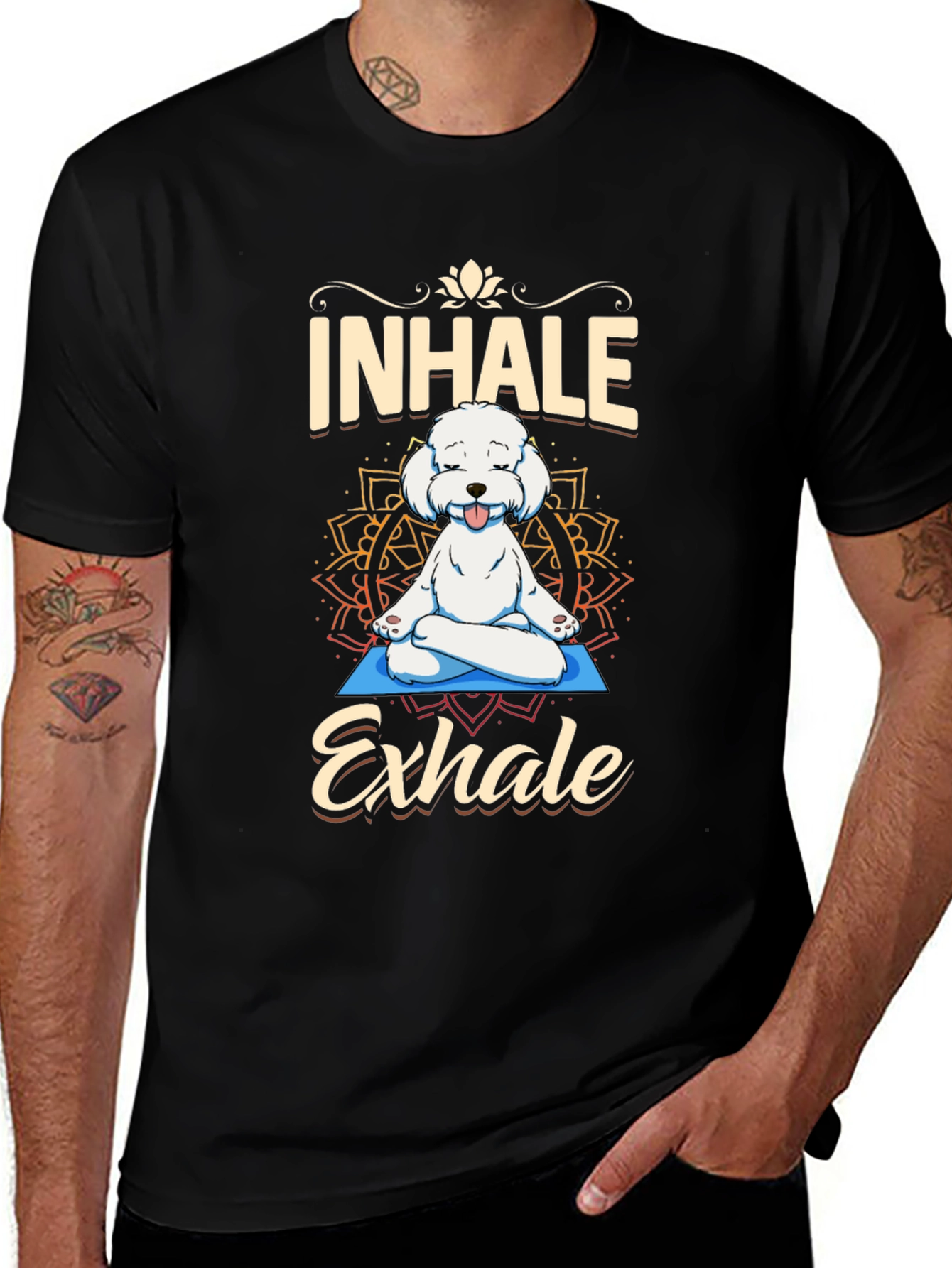 Yoga Dog T-Shirt - Inhale Exhale