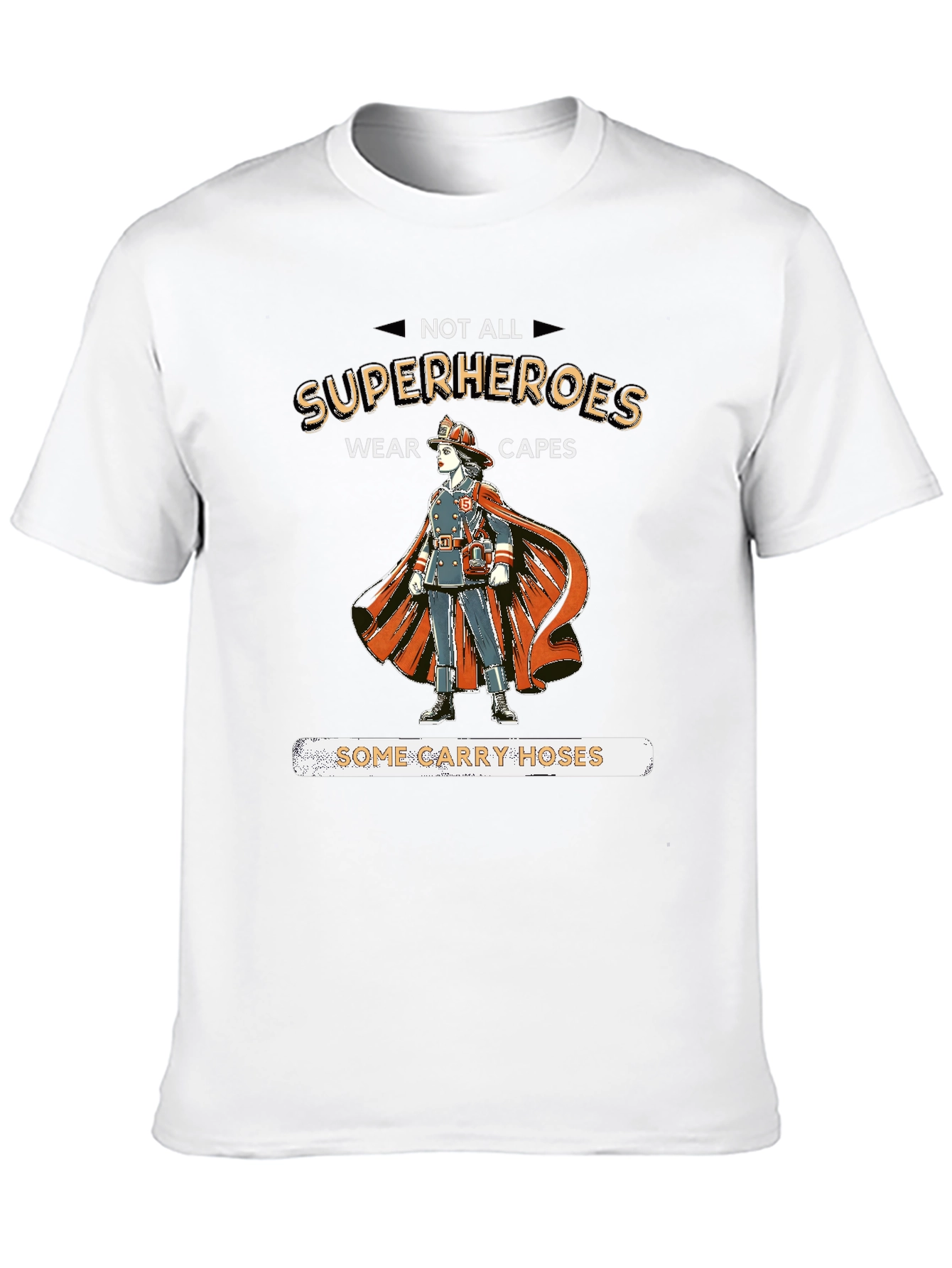 Firefighter Superheroes Graphic T-Shirt
