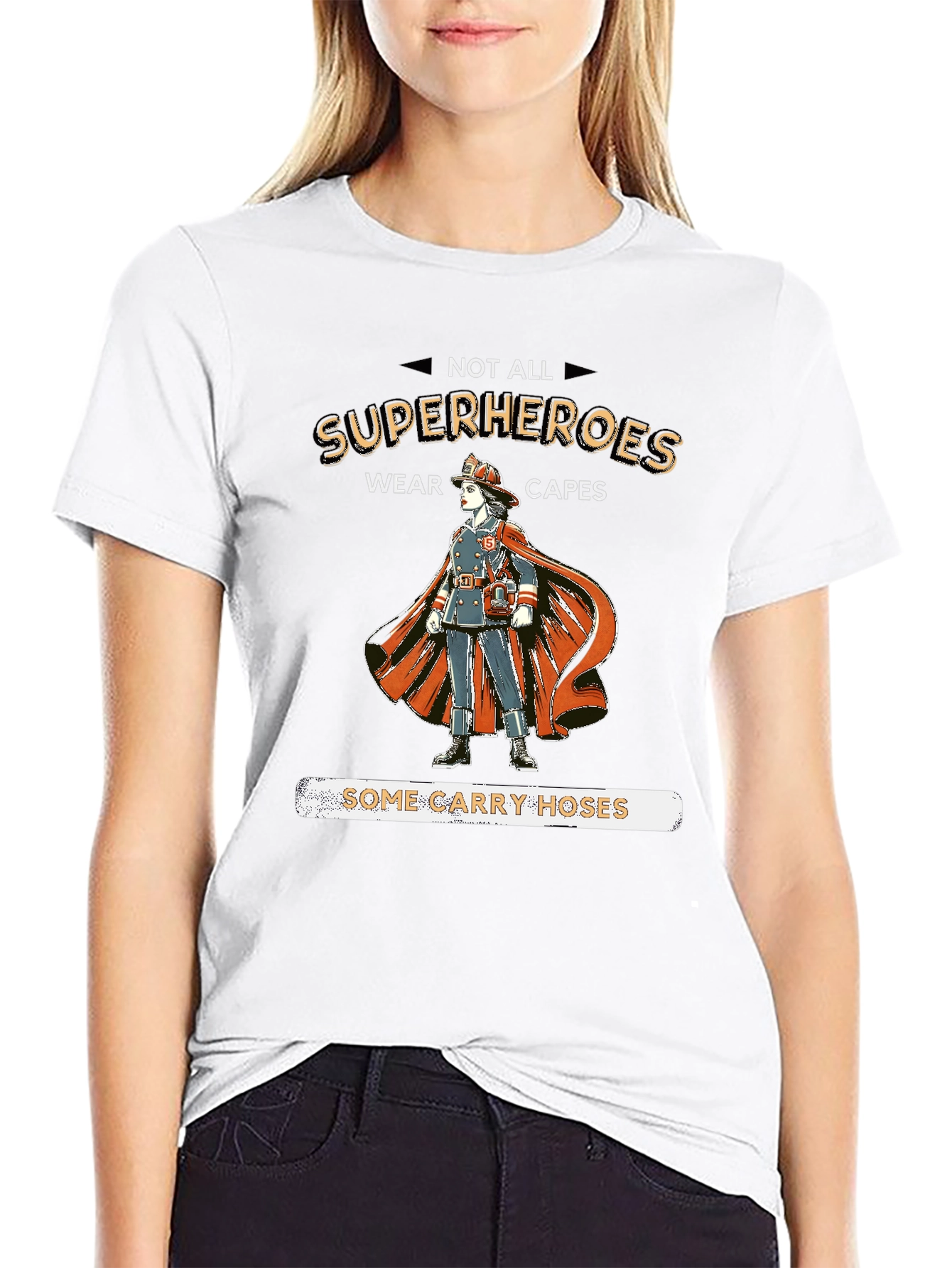 Firefighter Superheroes Graphic T-Shirt