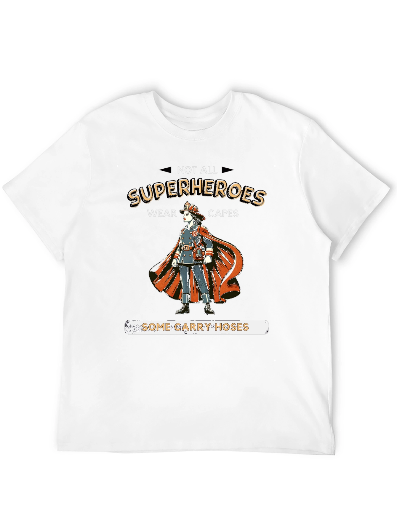 Firefighter Superheroes Graphic T-Shirt