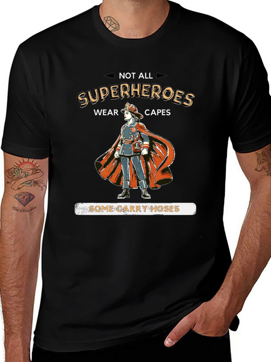 Firefighter Superheroes Graphic T-Shirt