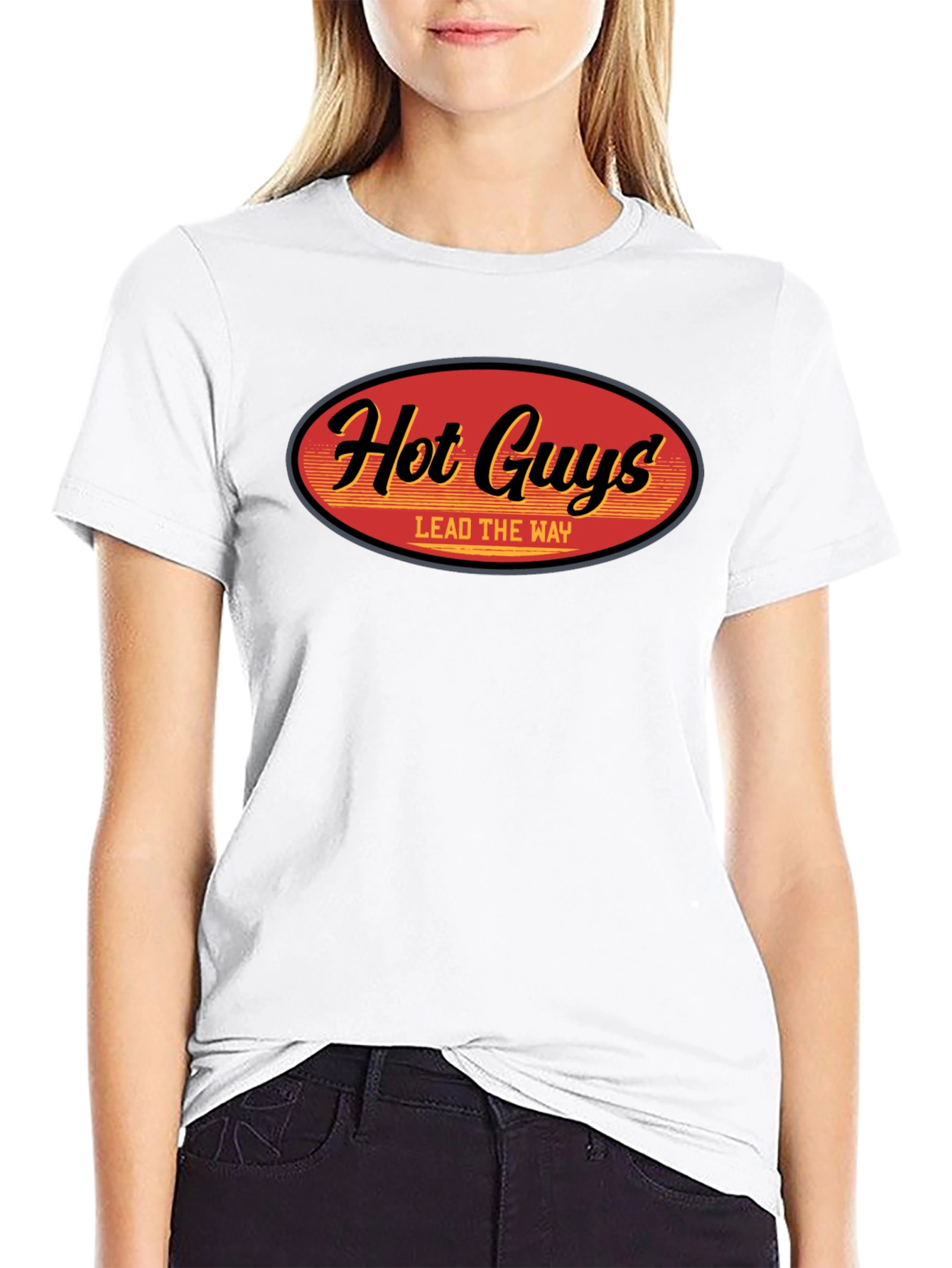 Hot Guys Lead the Way Black T-Shirt