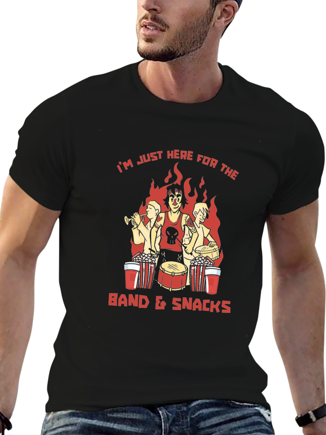 Band & Snacks Graphic T-Shirt