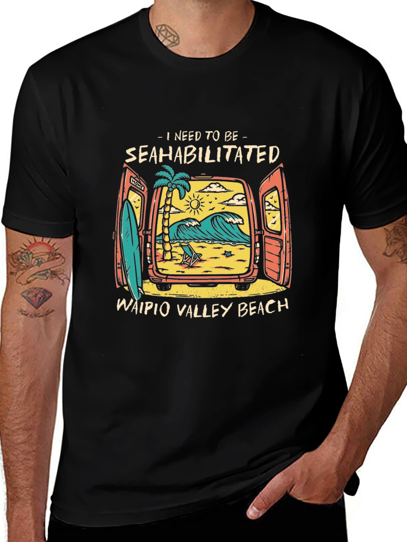 Seahabilitated Waipio Valley Beach T-Shirt