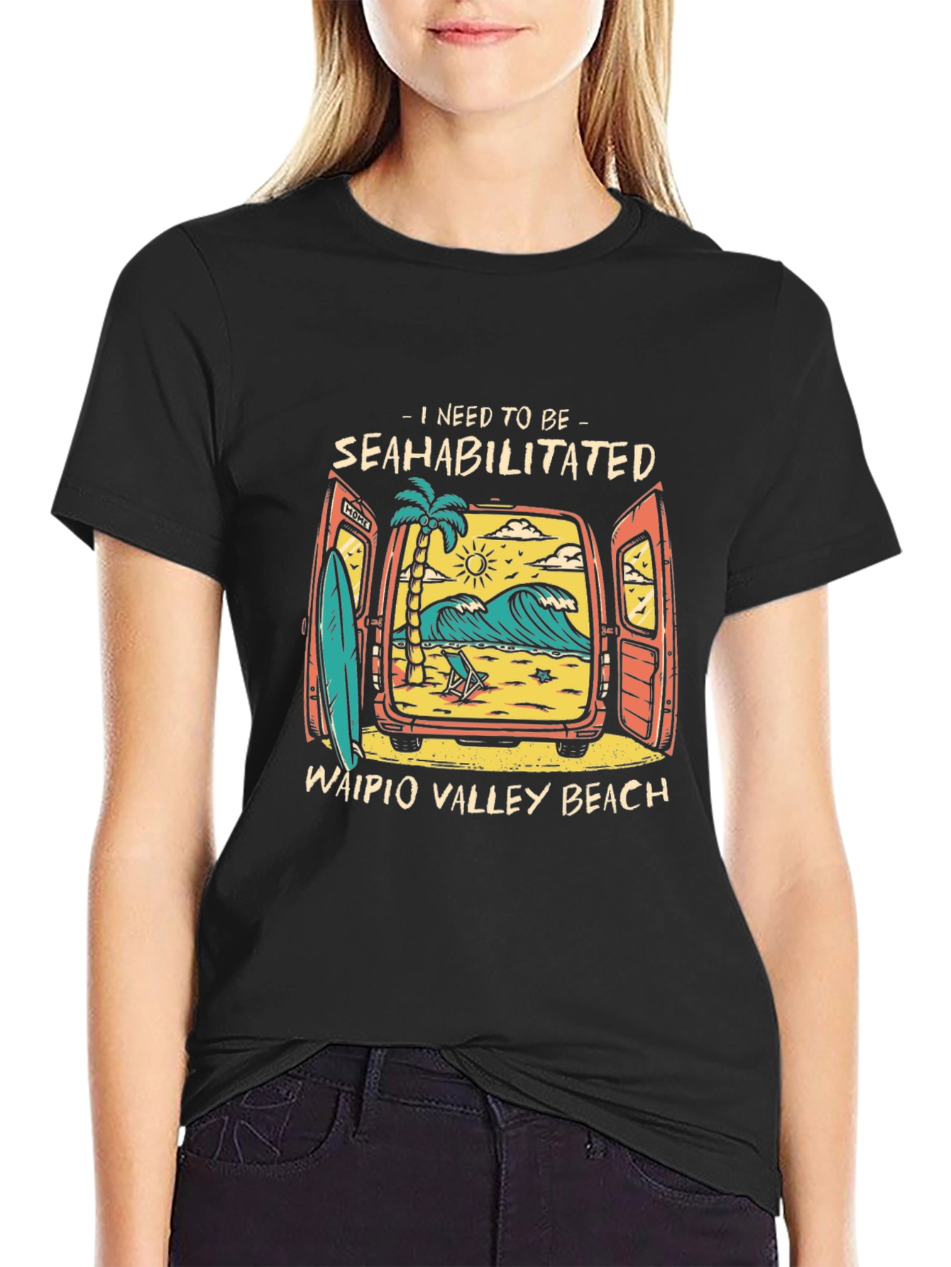 Seahabilitated Waipio Valley Beach T-Shirt
