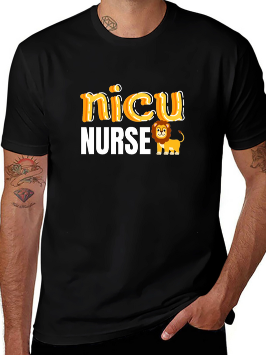 NICU Nurse Lion Graphic T-Shirt