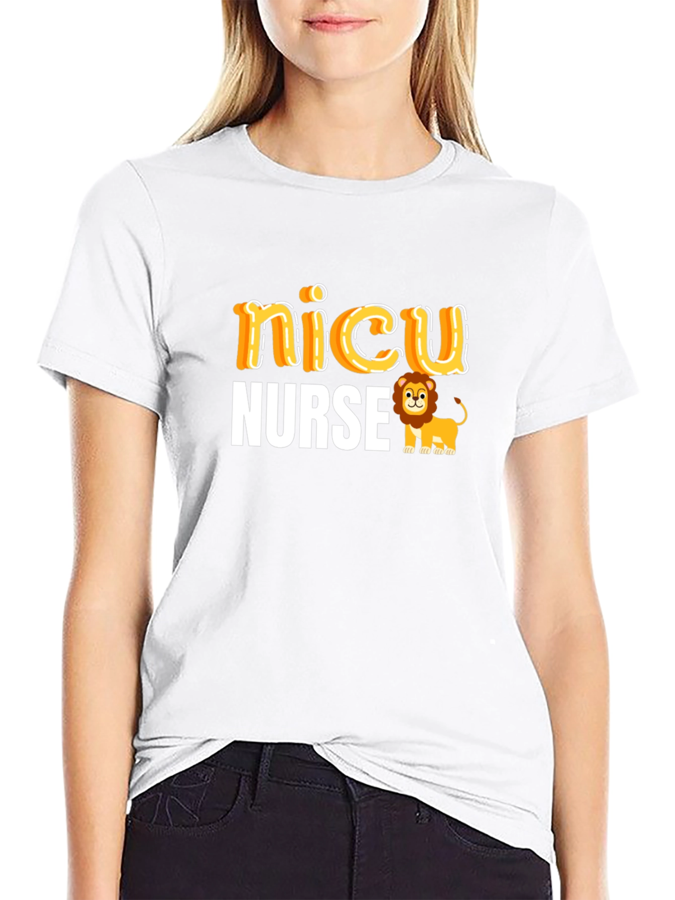 NICU Nurse Lion Graphic T-Shirt