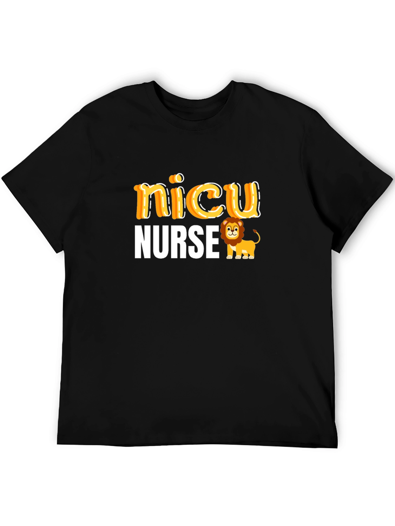 NICU Nurse Lion Graphic T-Shirt