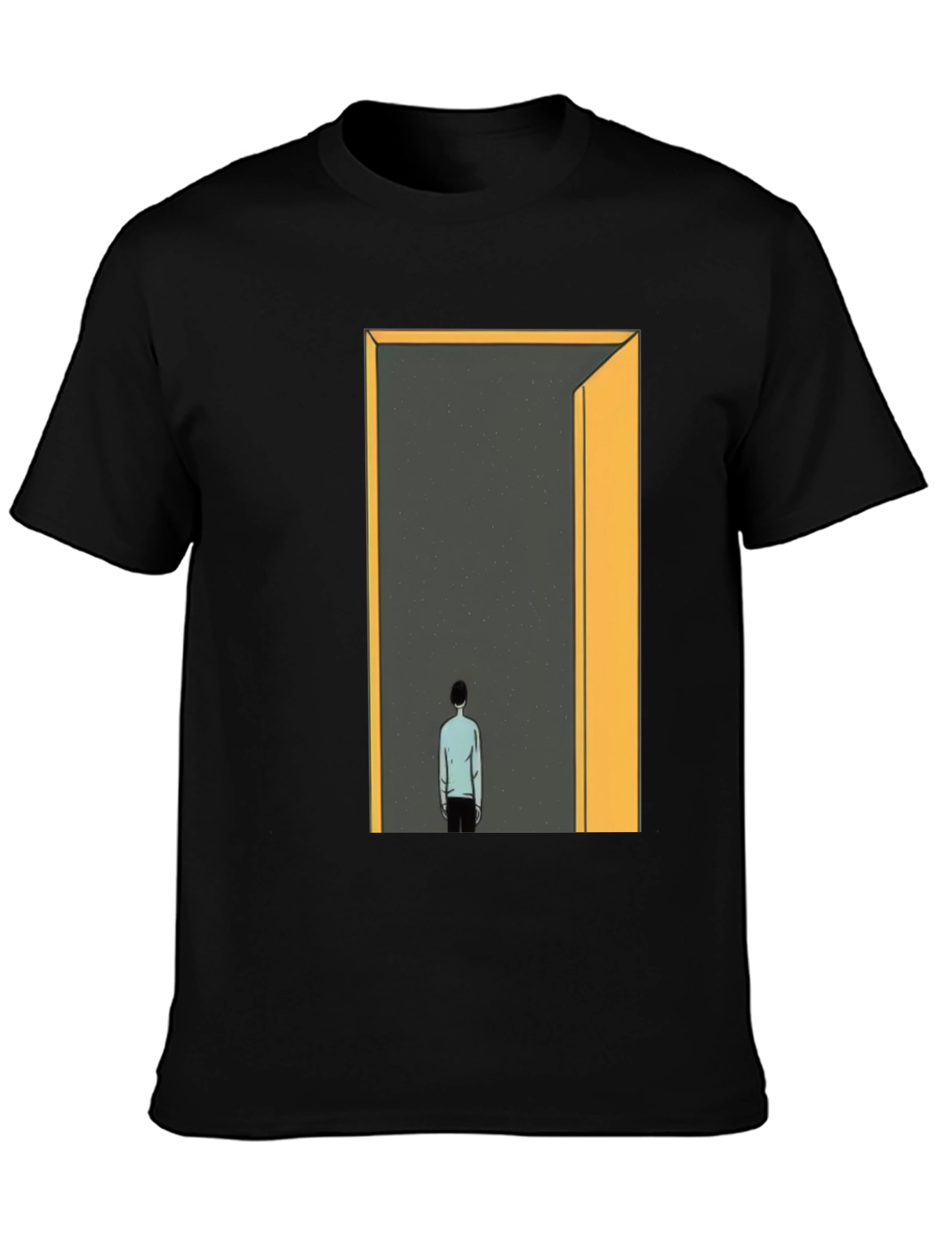 Existential T-Shirt: Man at Doorway to Space