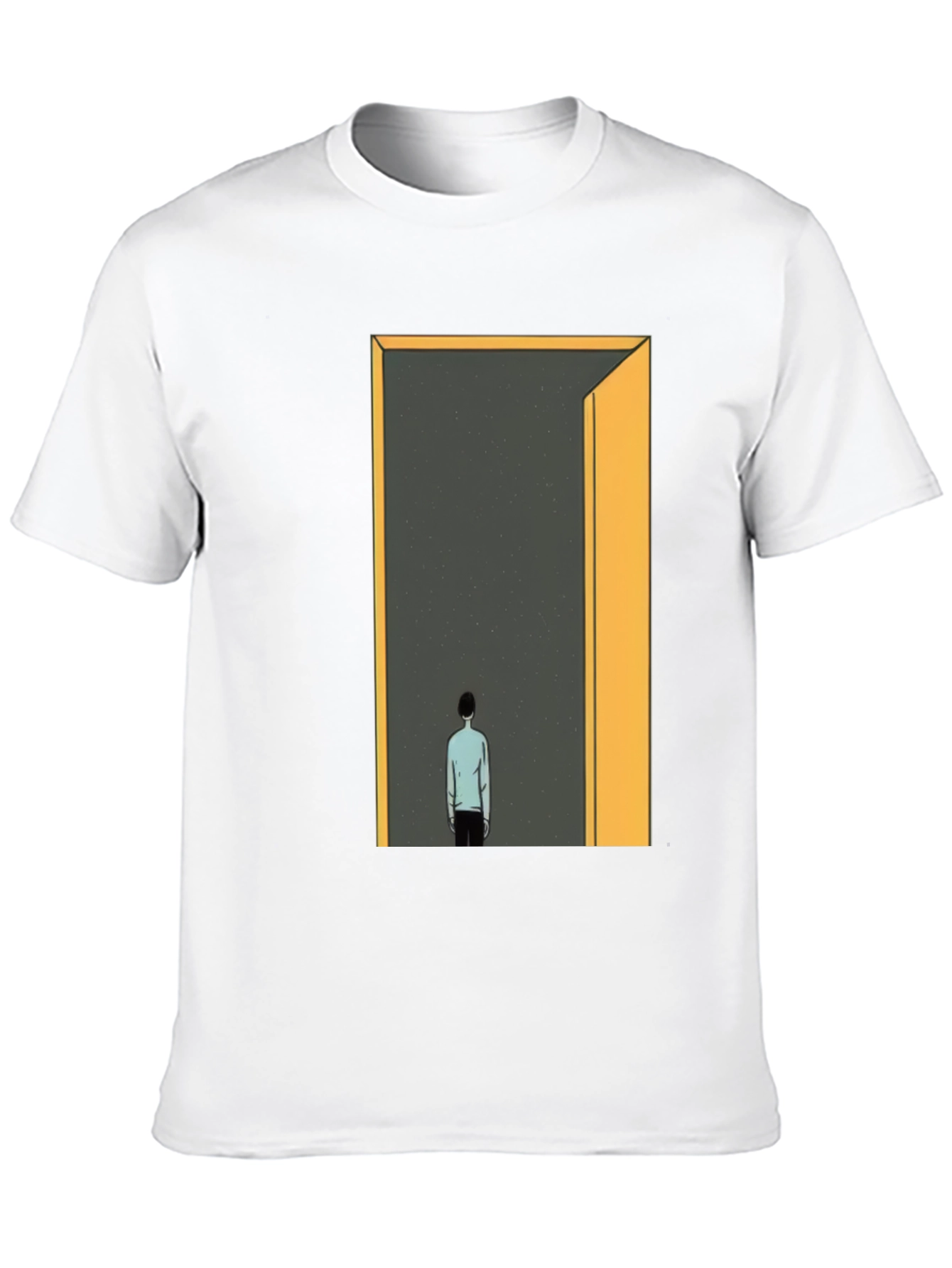 Existential T-Shirt: Man at Doorway to Space
