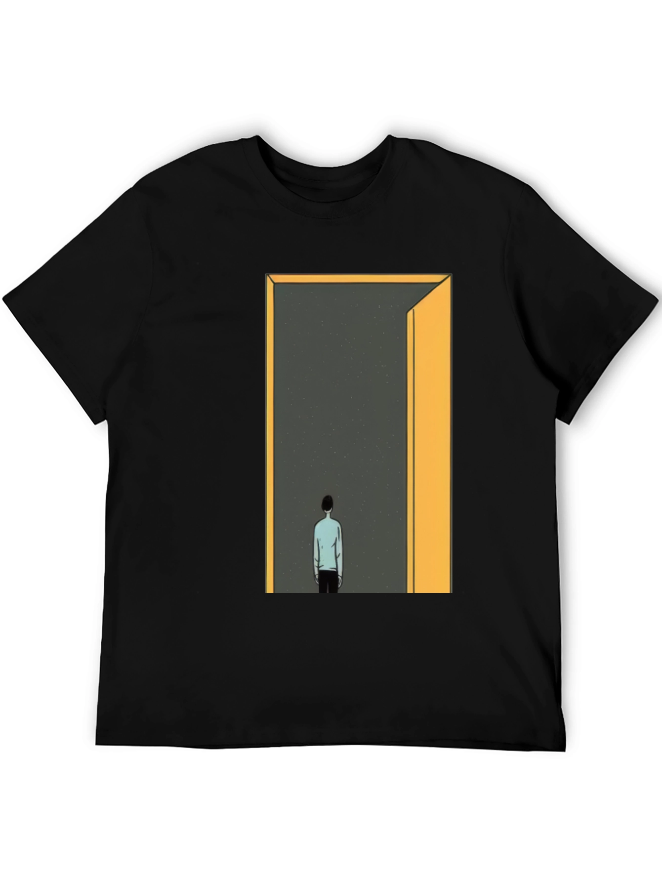 Existential T-Shirt: Man at Doorway to Space