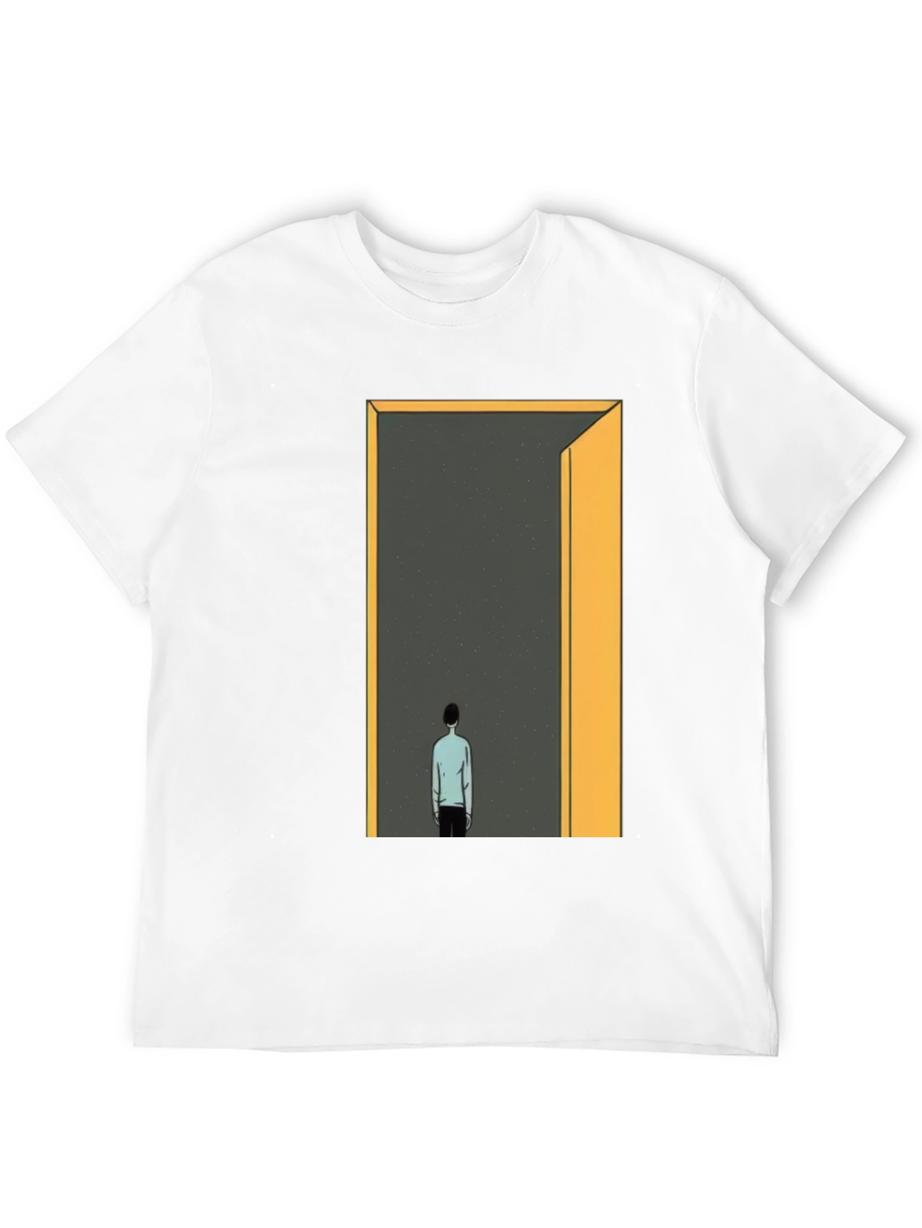 Existential T-Shirt: Man at Doorway to Space