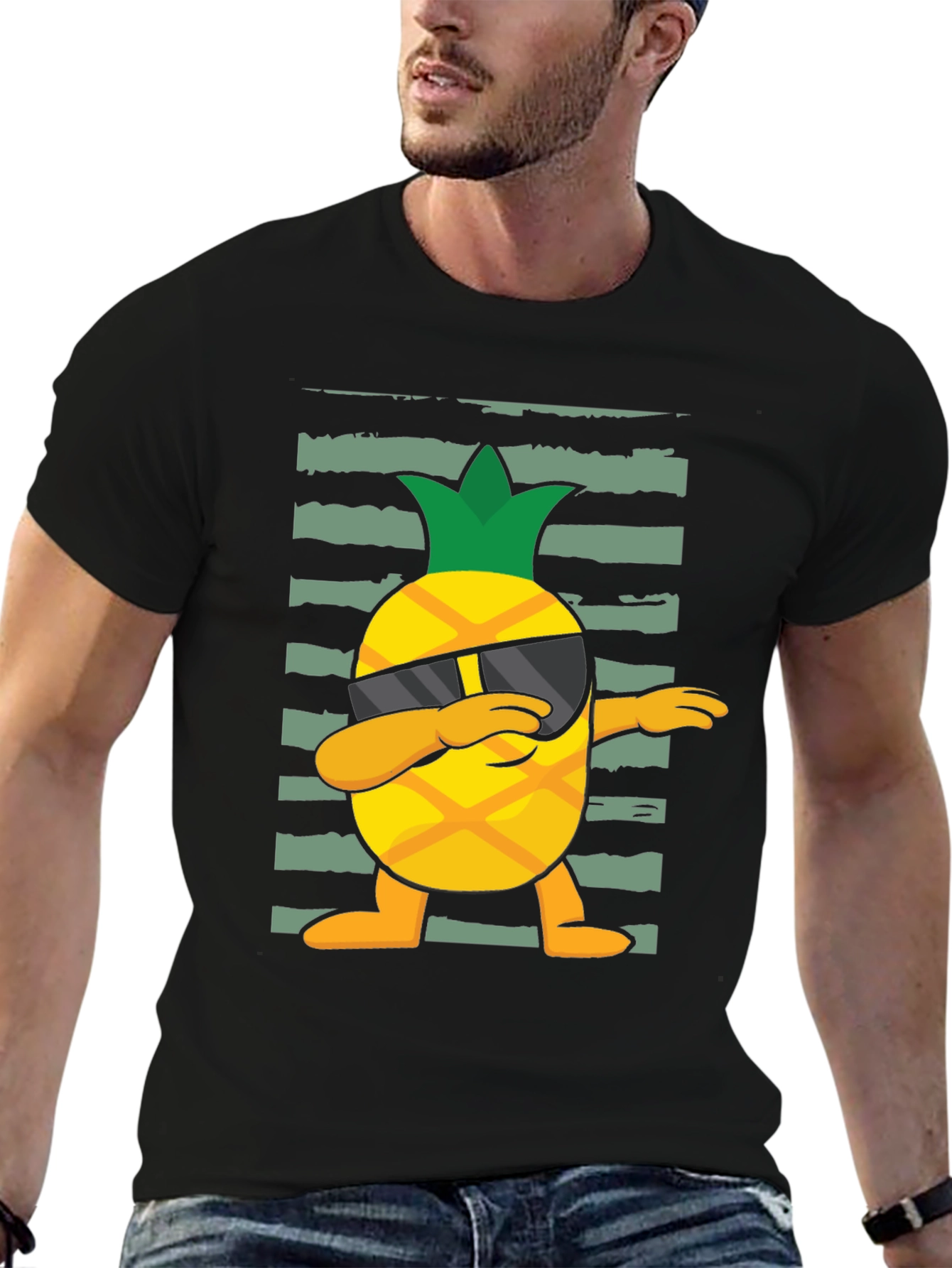 Dabbing Pineapple Graphic Tee - Summer Vibes!