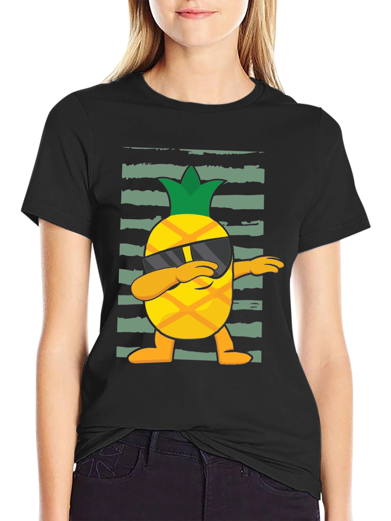 Dabbing Pineapple Graphic Tee - Summer Vibes!