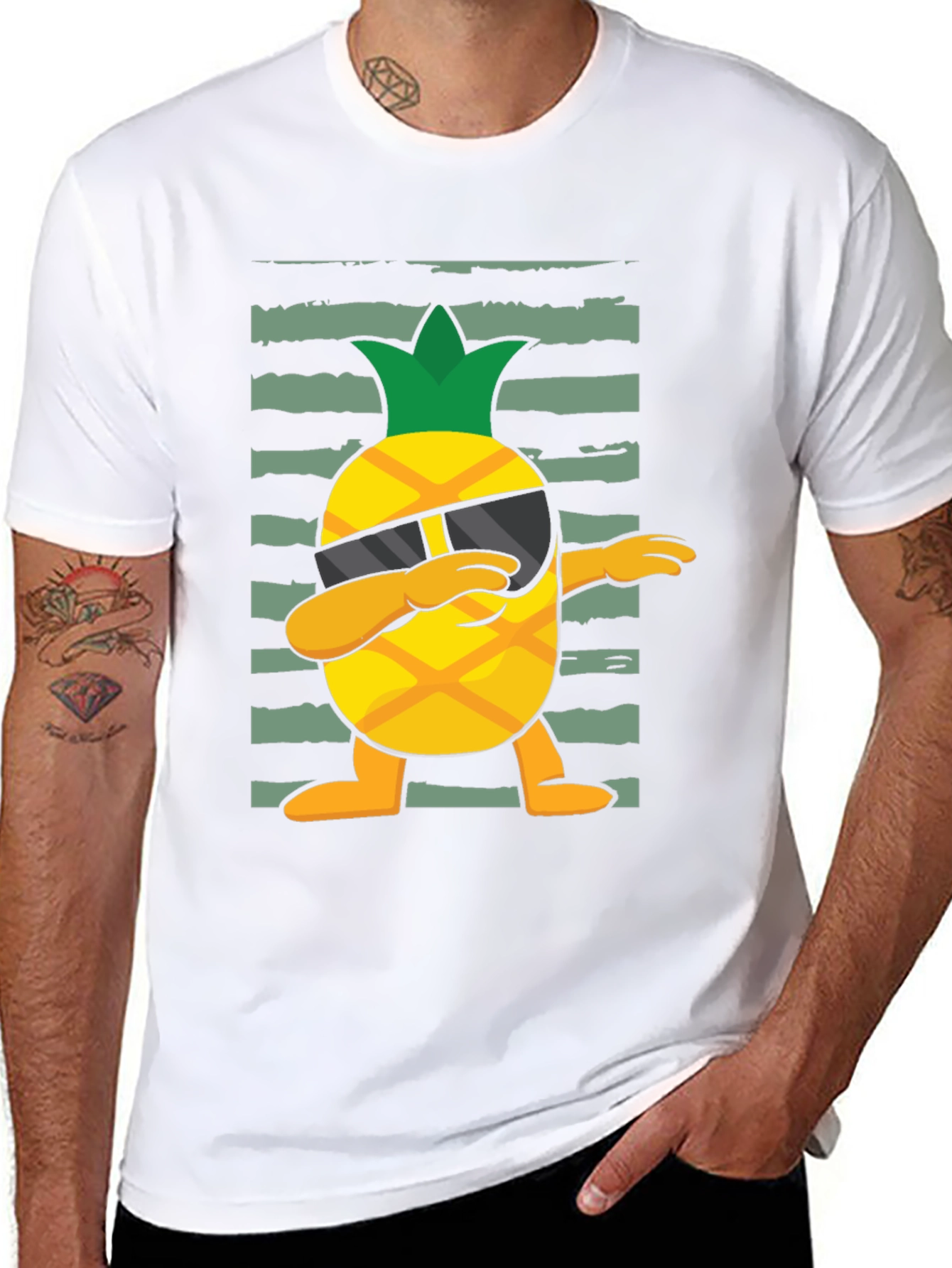 Dabbing Pineapple Graphic Tee - Summer Vibes!