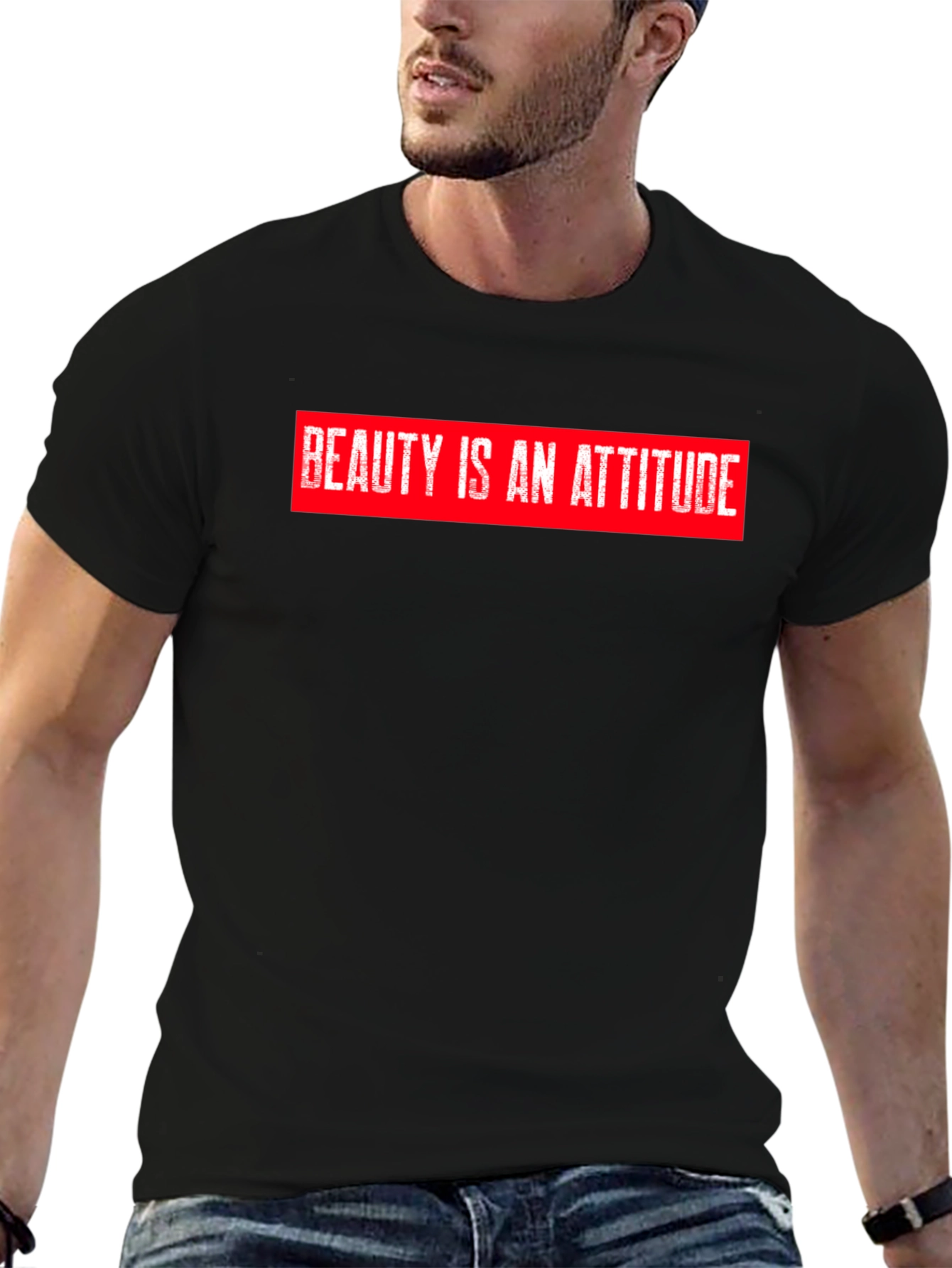 Beauty is an Attitude Black Graphic Tee