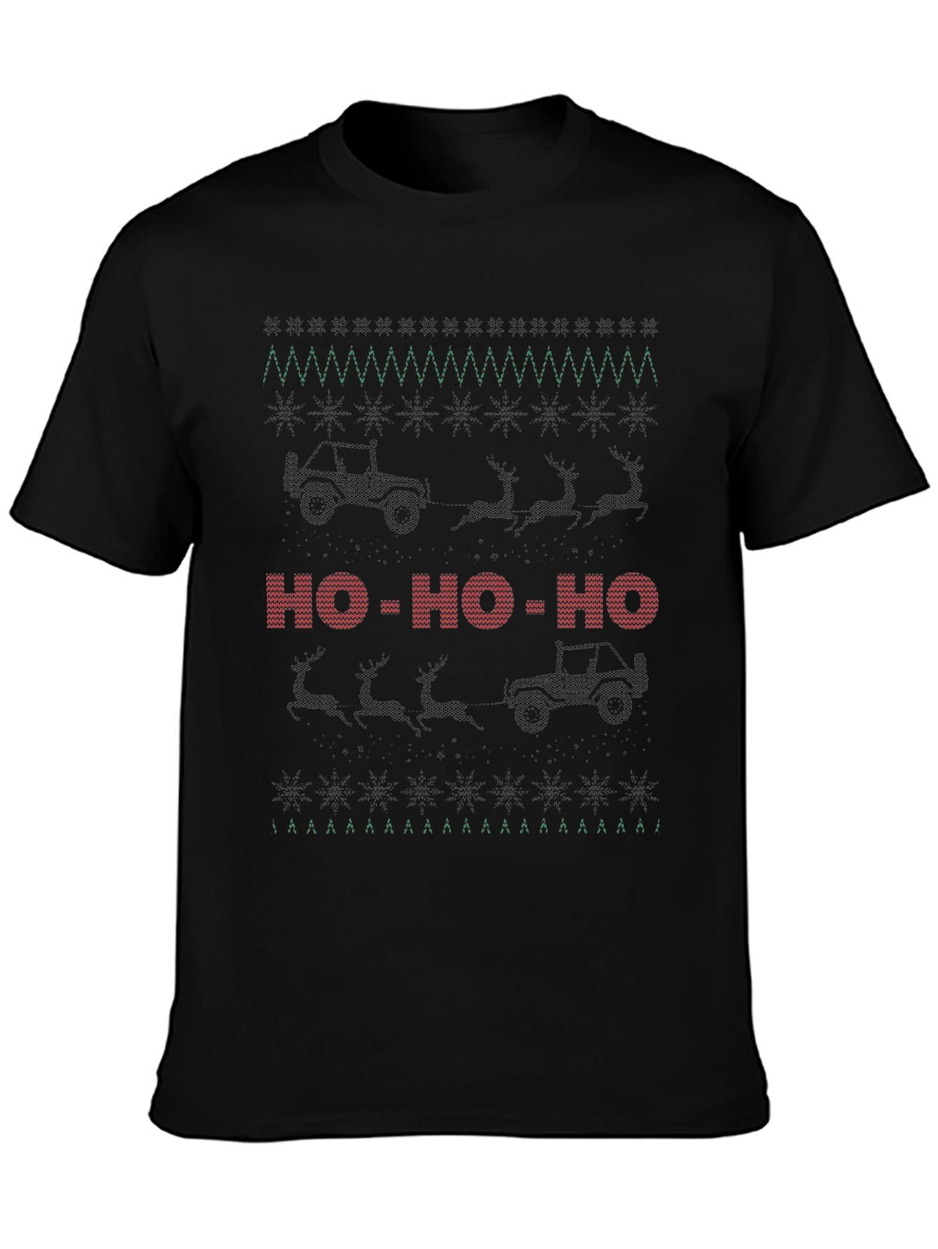 Christmas Jeep Ho-Ho-Ho Holiday T-Shirt