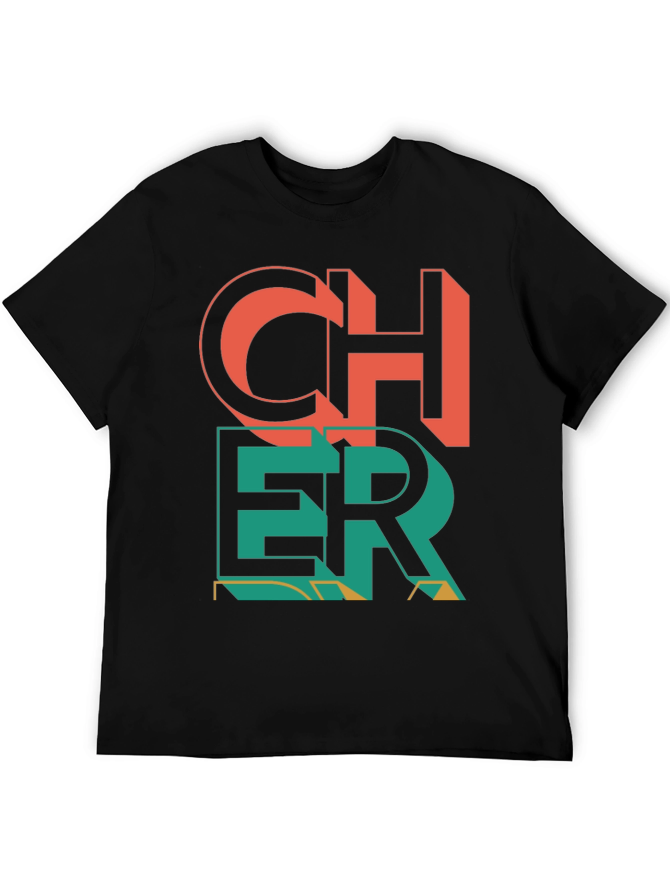 Cheer Graphic Print Crew Neck T-Shirt
