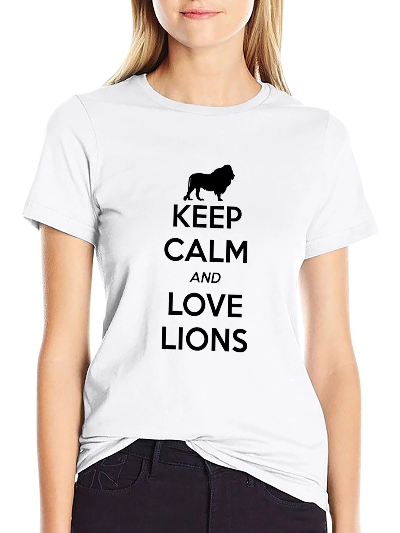Keep Calm and Love Lions Graphic T-Shirt