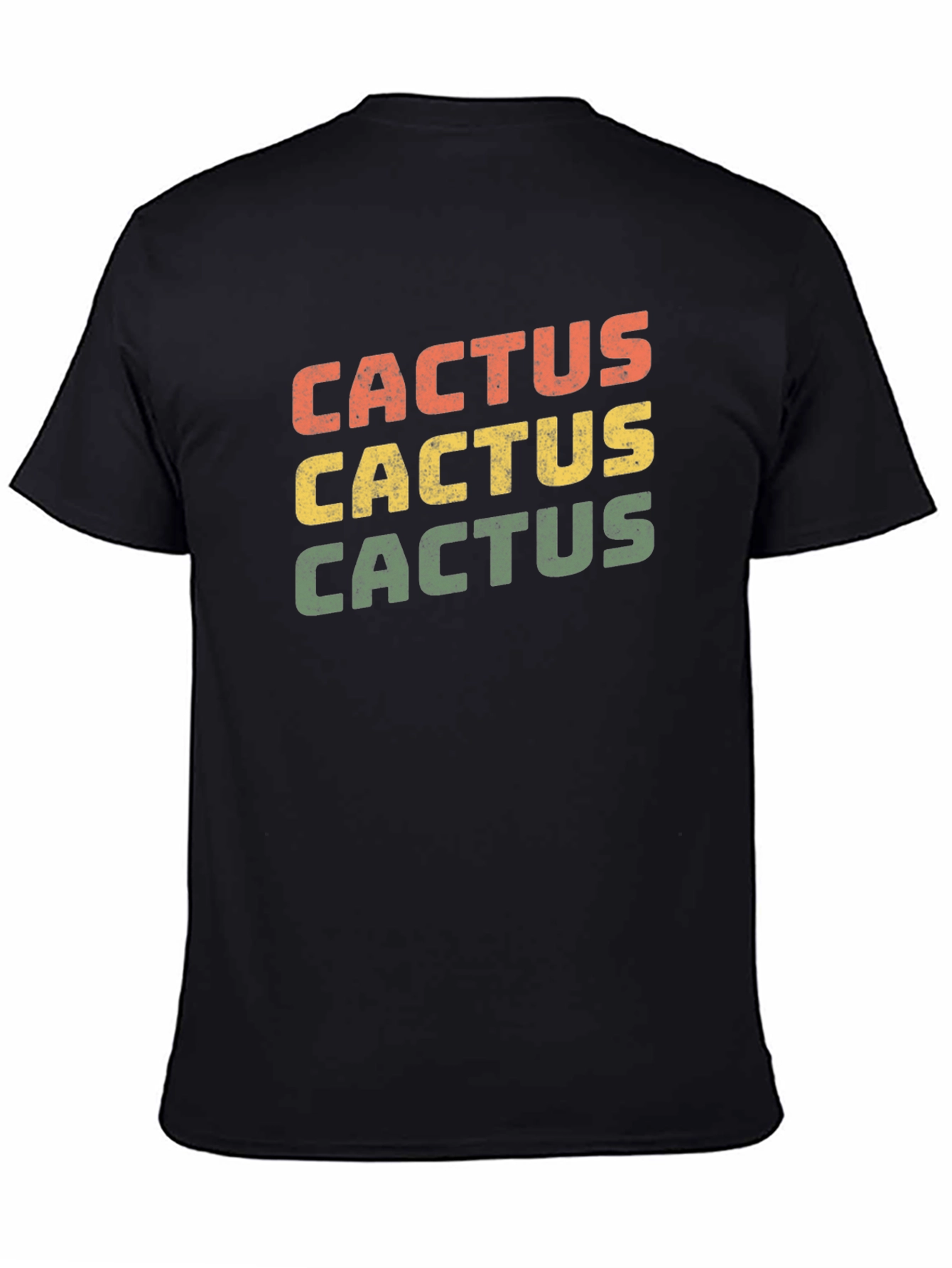 Retro Cactus T-Shirt - Black Cotton Tee