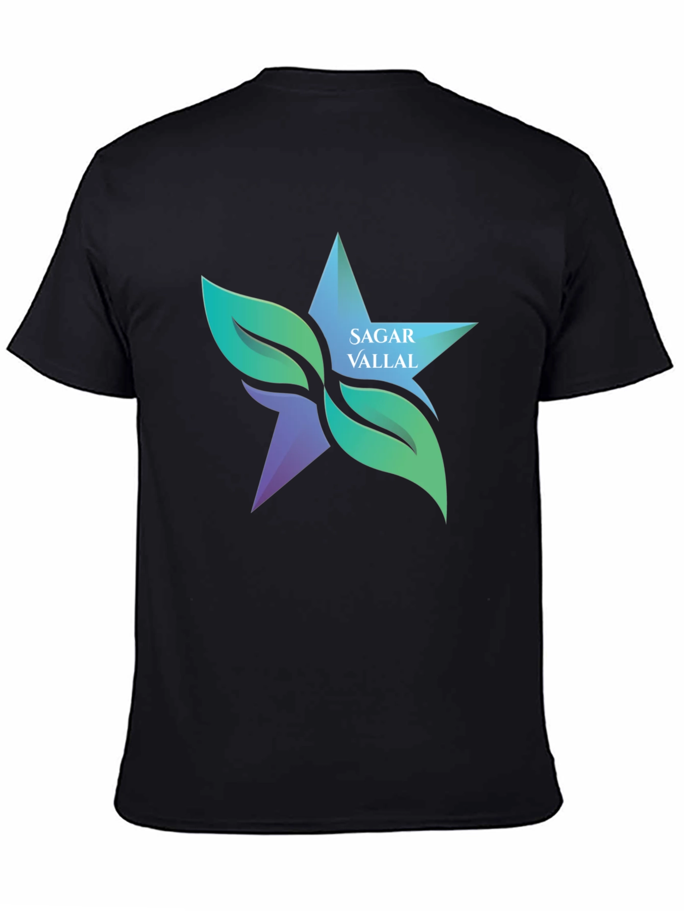Nature Star Black T-Shirt | Sagar Vallal
