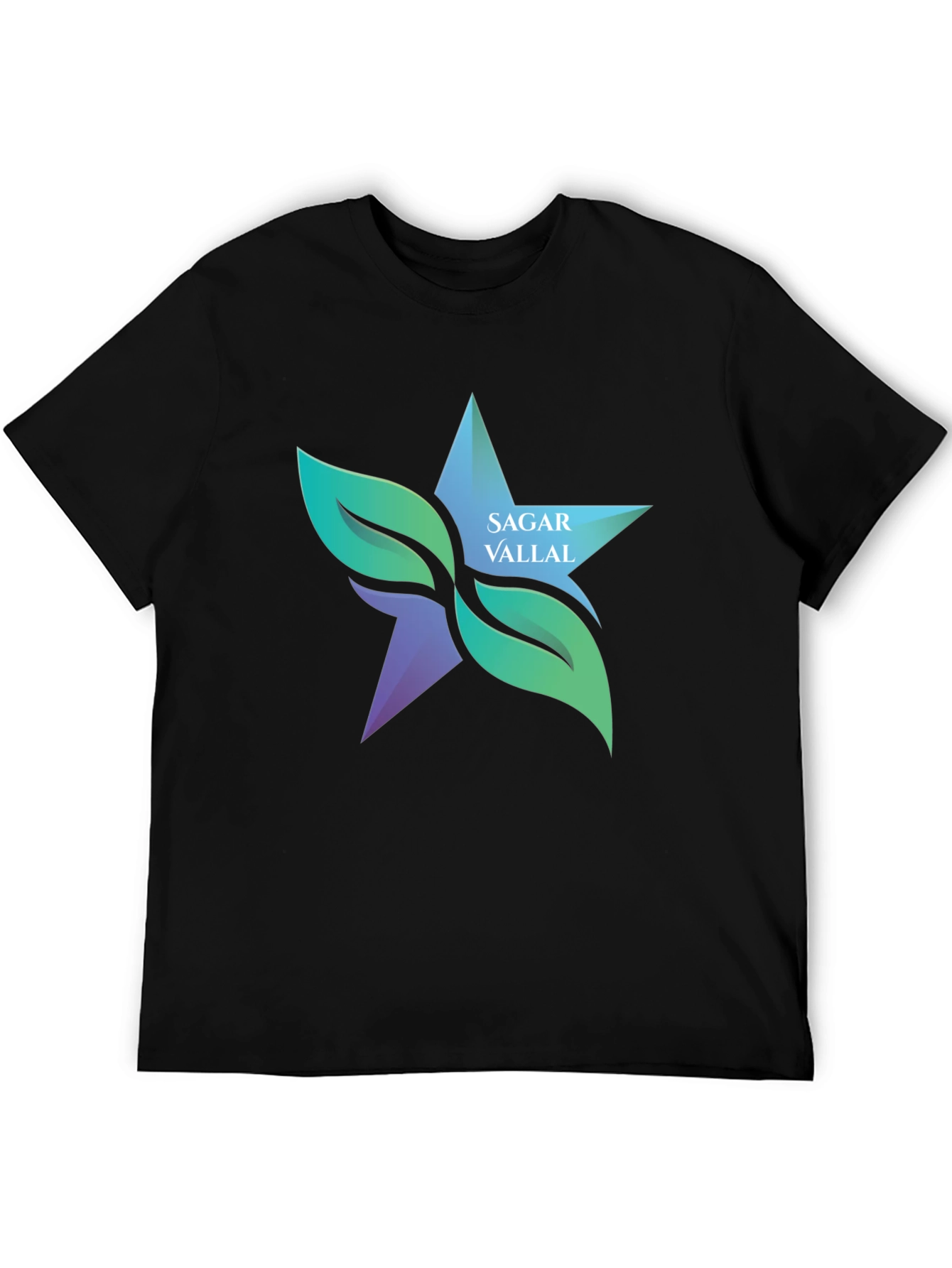 Nature Star Black T-Shirt | Sagar Vallal