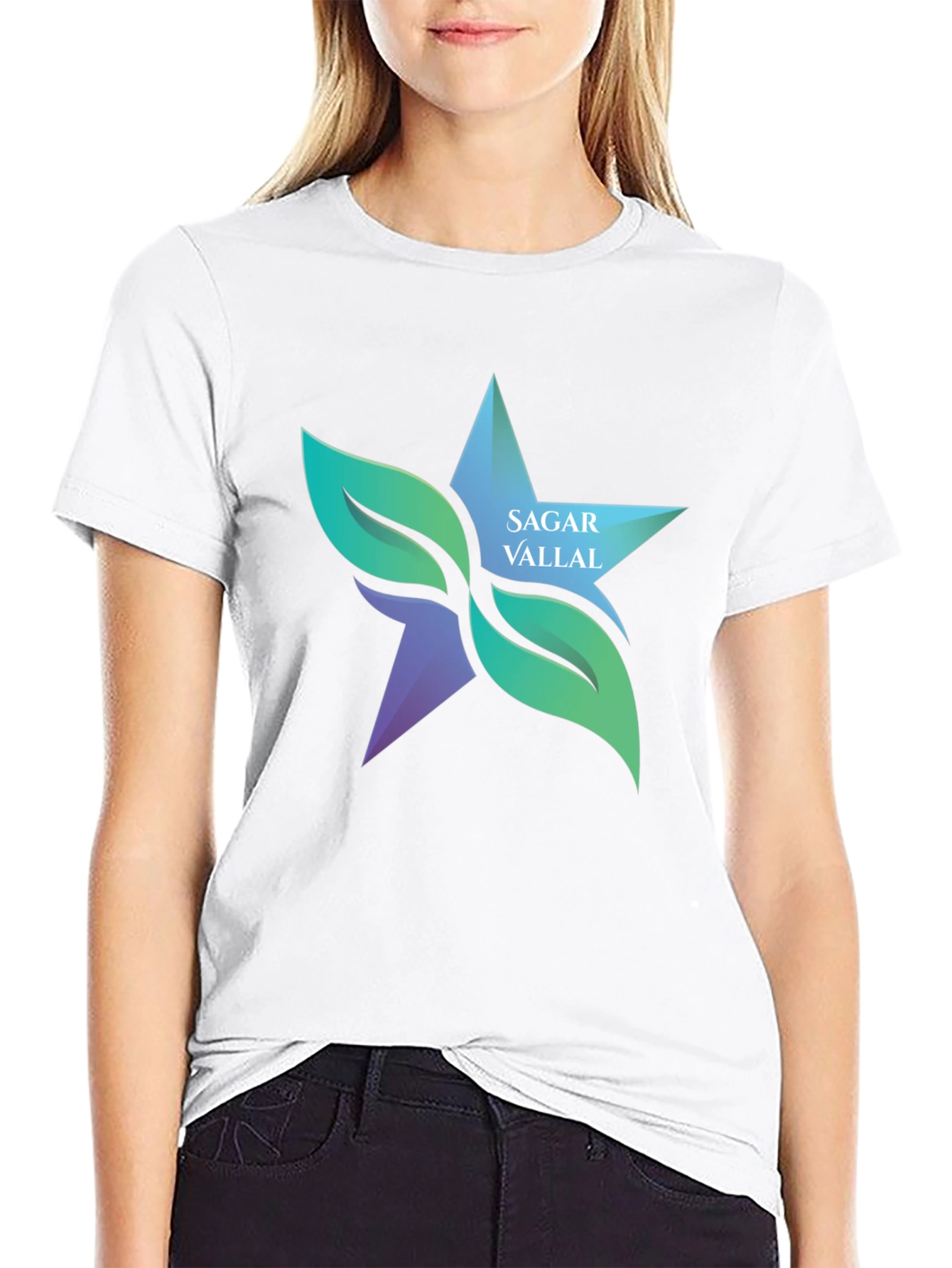 Nature Star Black T-Shirt | Sagar Vallal