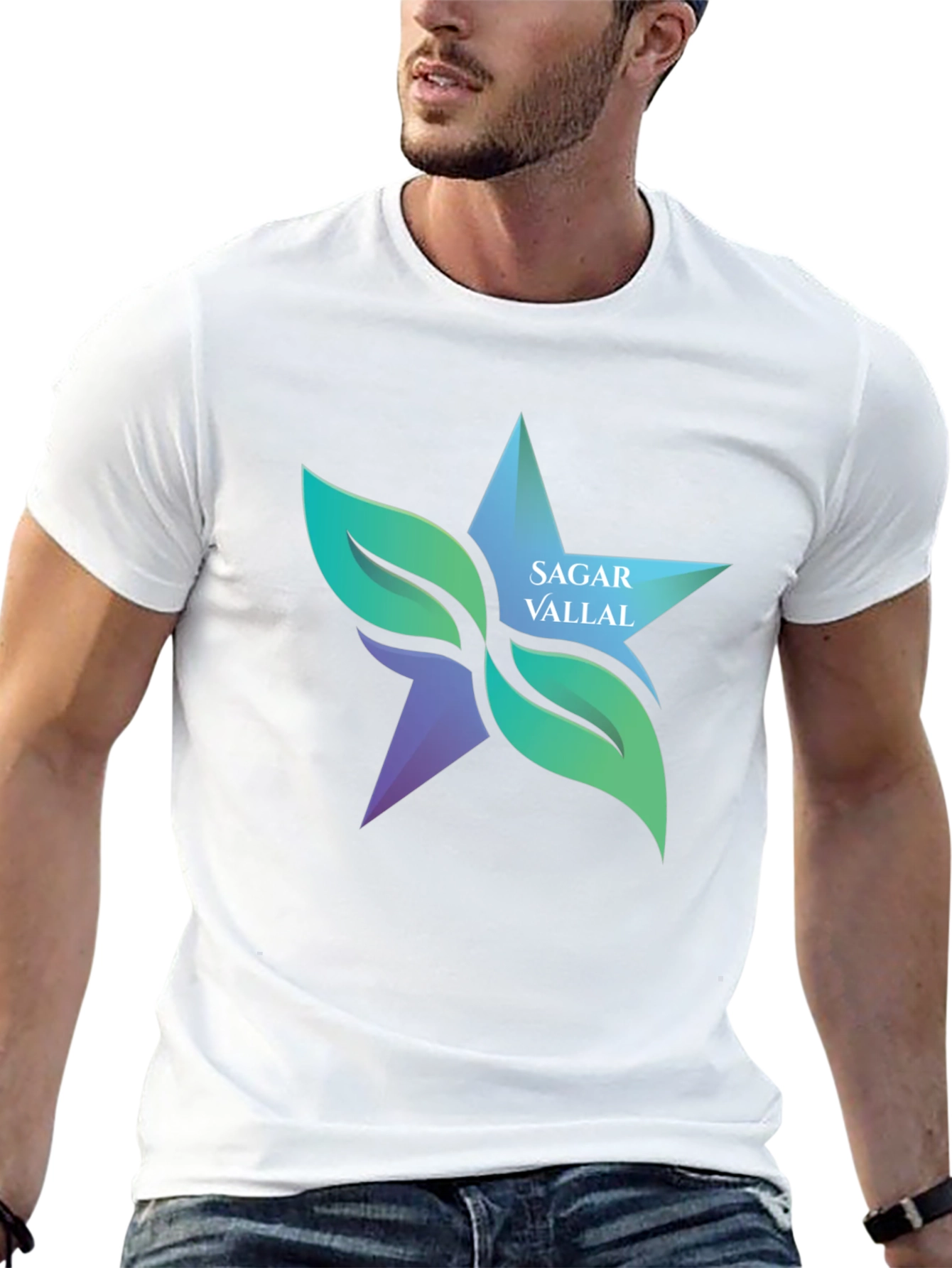 Nature Star Black T-Shirt | Sagar Vallal
