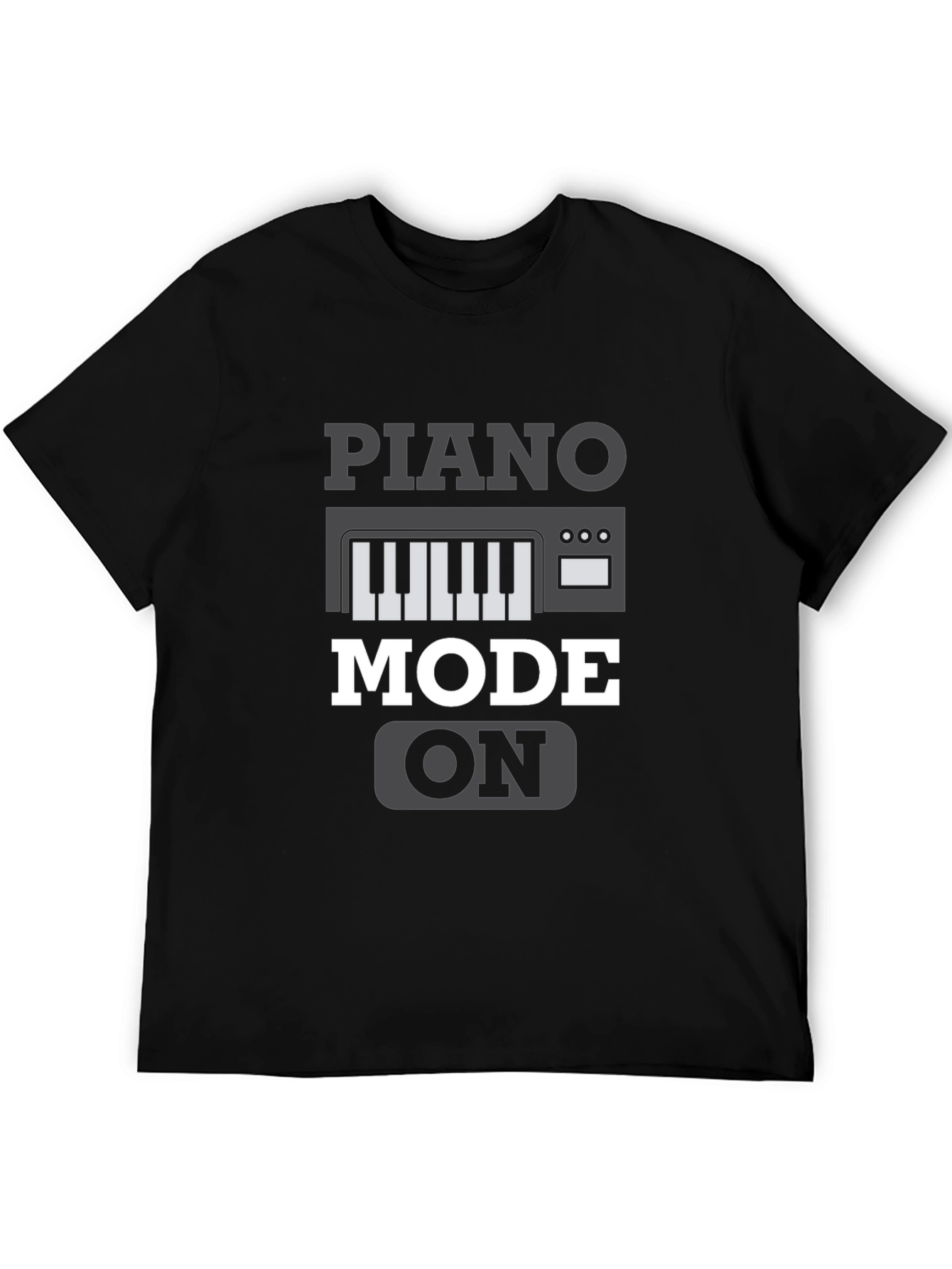 Piano Mode On Graphic Tee - Music Lover Shirt