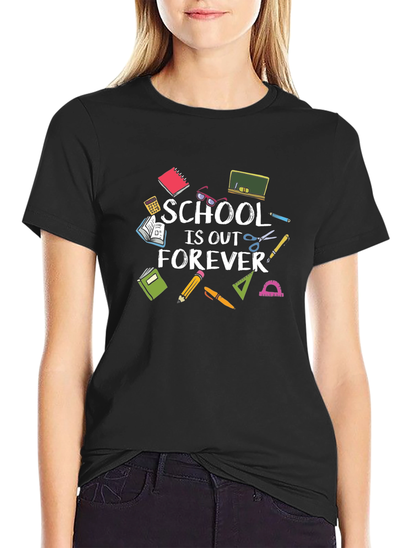 Schools Out Forever Black Graphic Tee