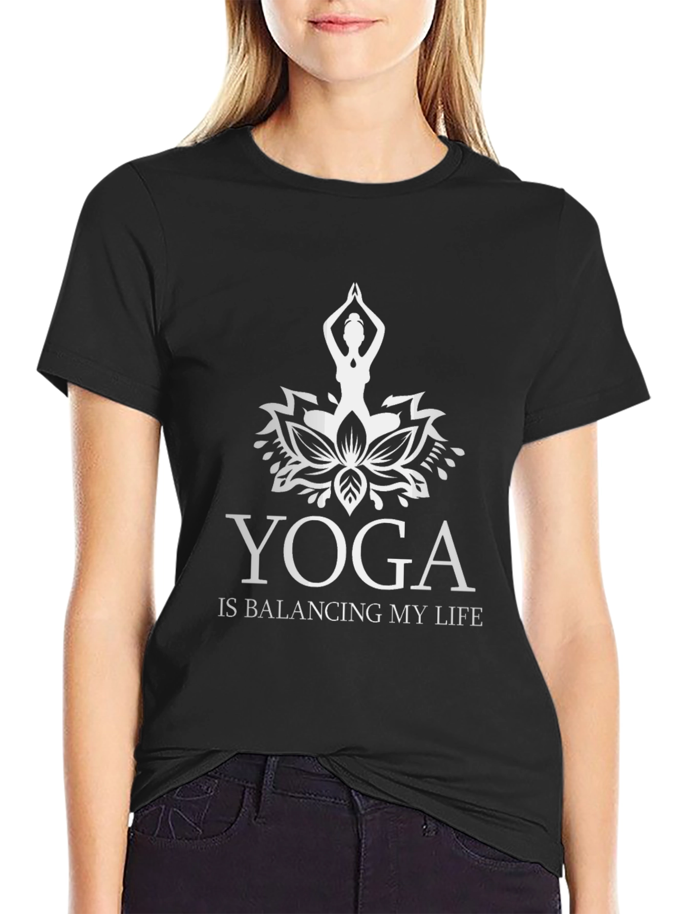 Yoga Balancing Life Graphic Tee