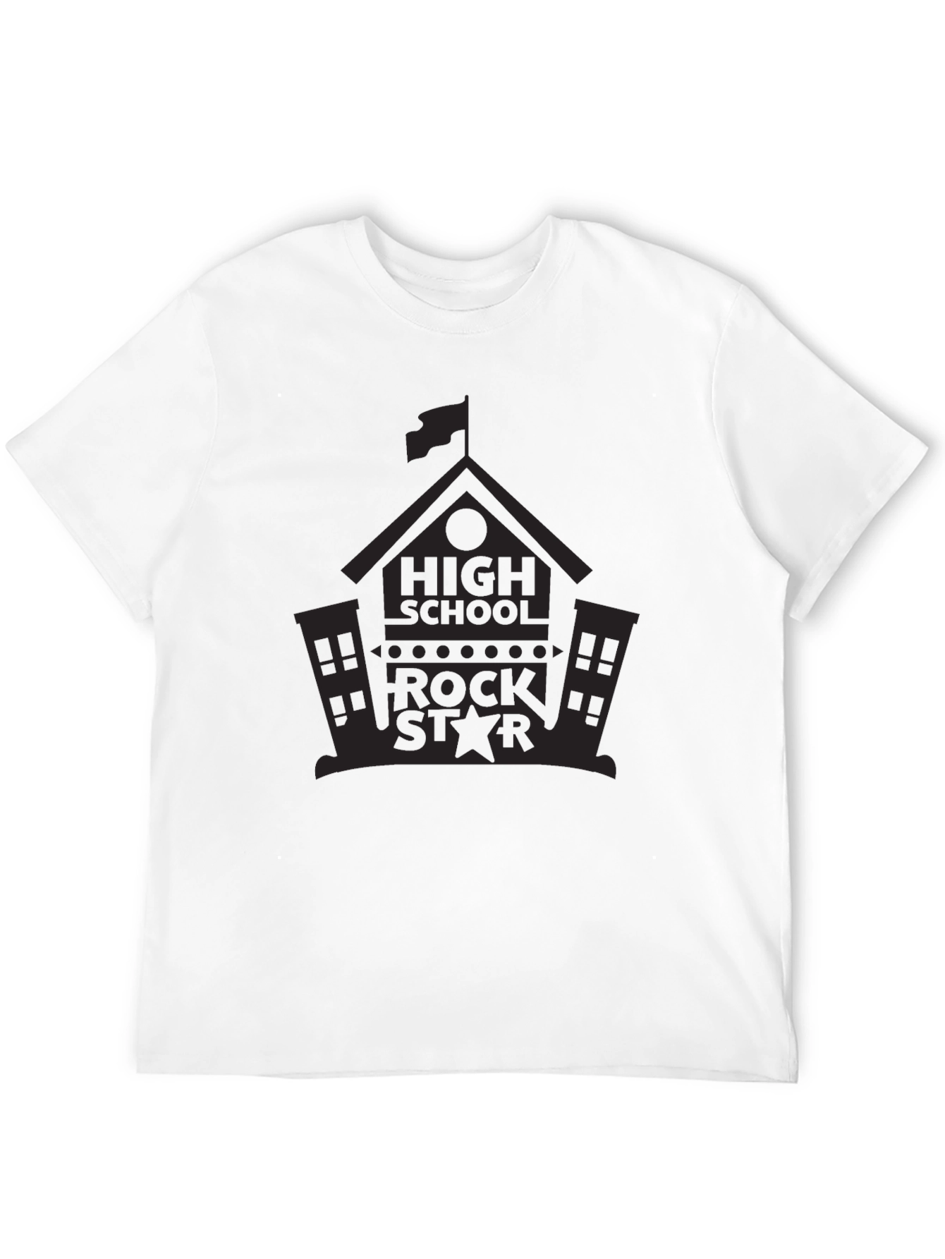 High School Rock Star Graphic Tee - Black