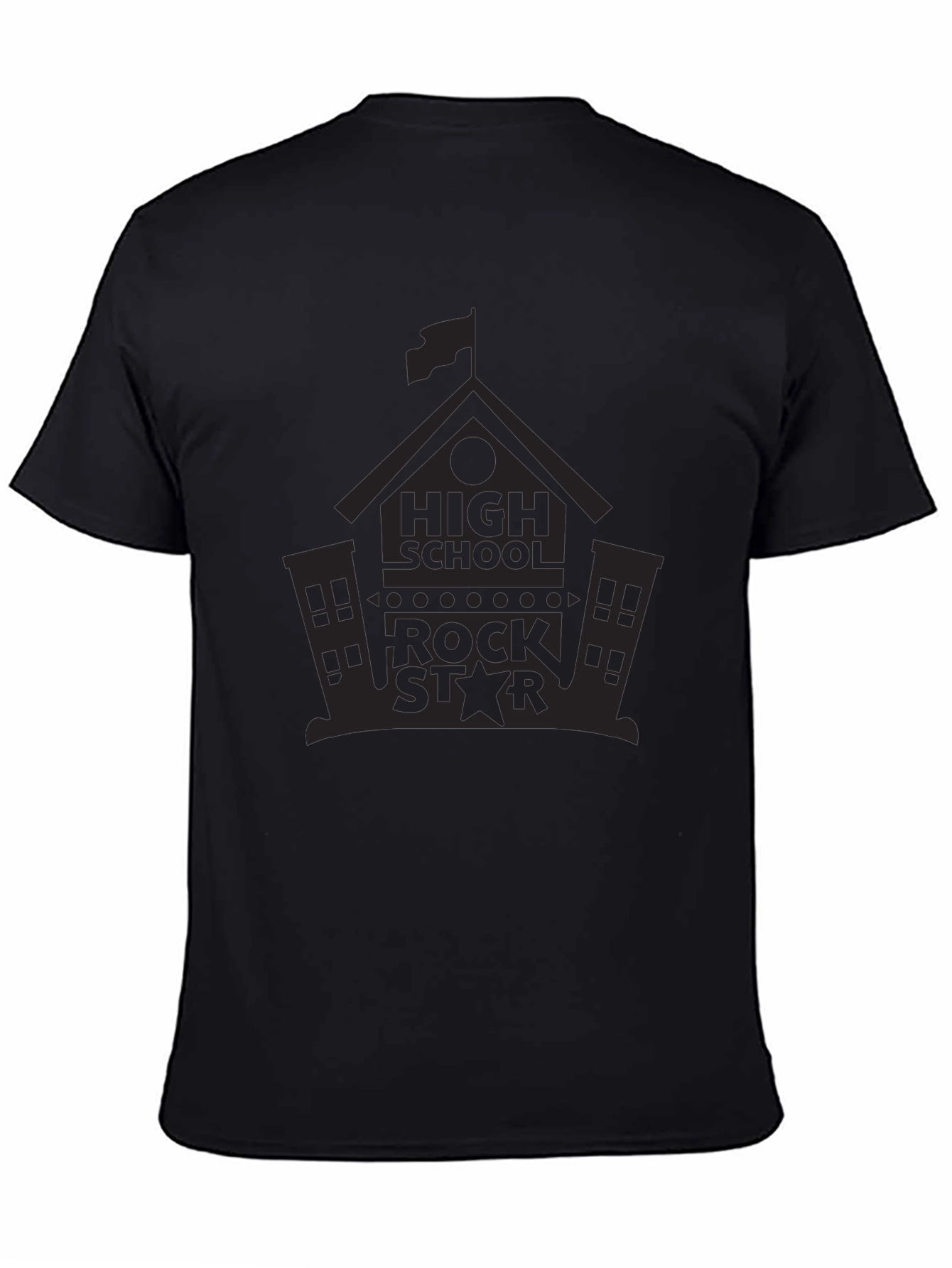 High School Rock Star Graphic Tee - Black