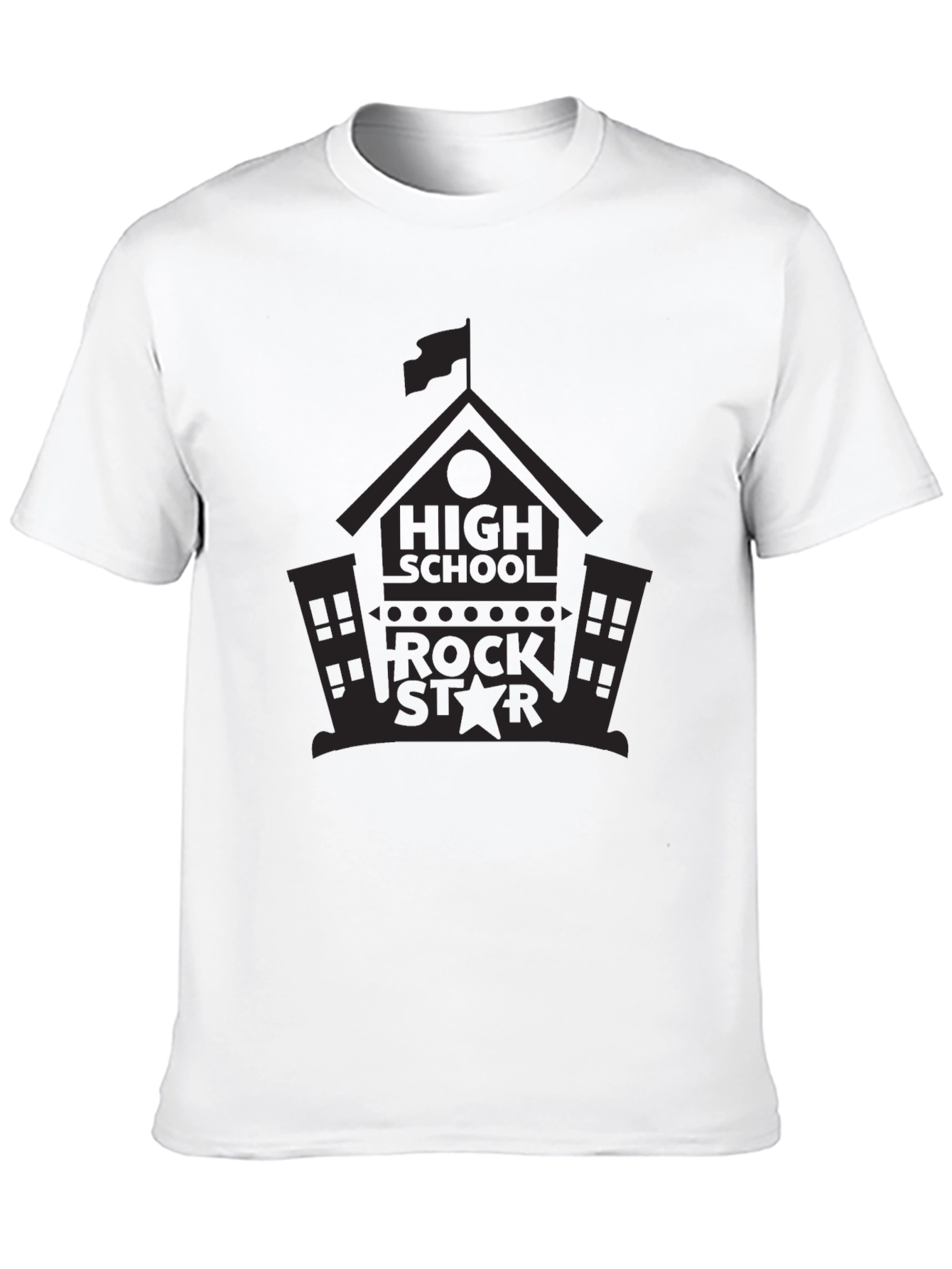 High School Rock Star Graphic Tee - Black
