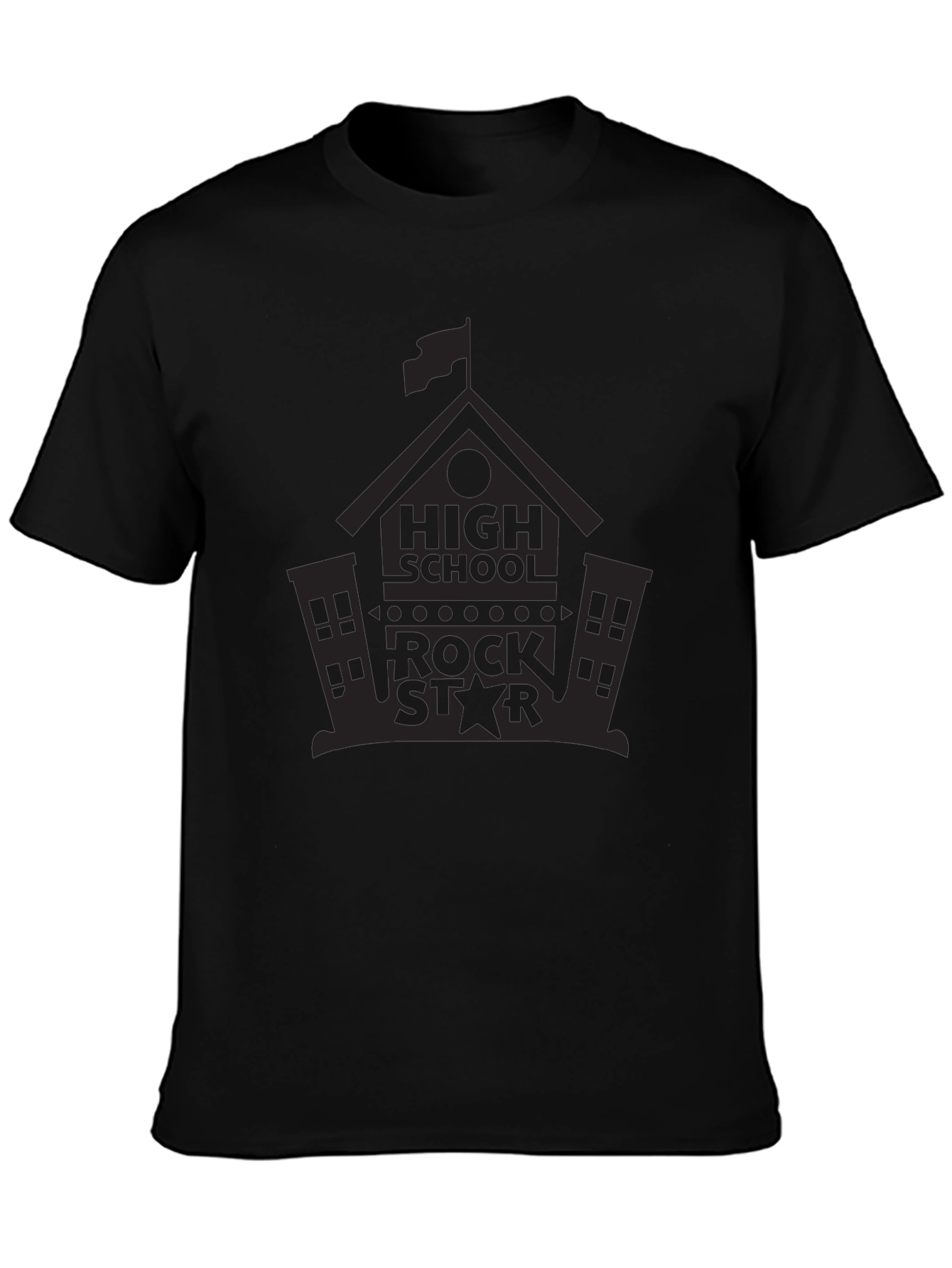 High School Rock Star Graphic Tee - Black