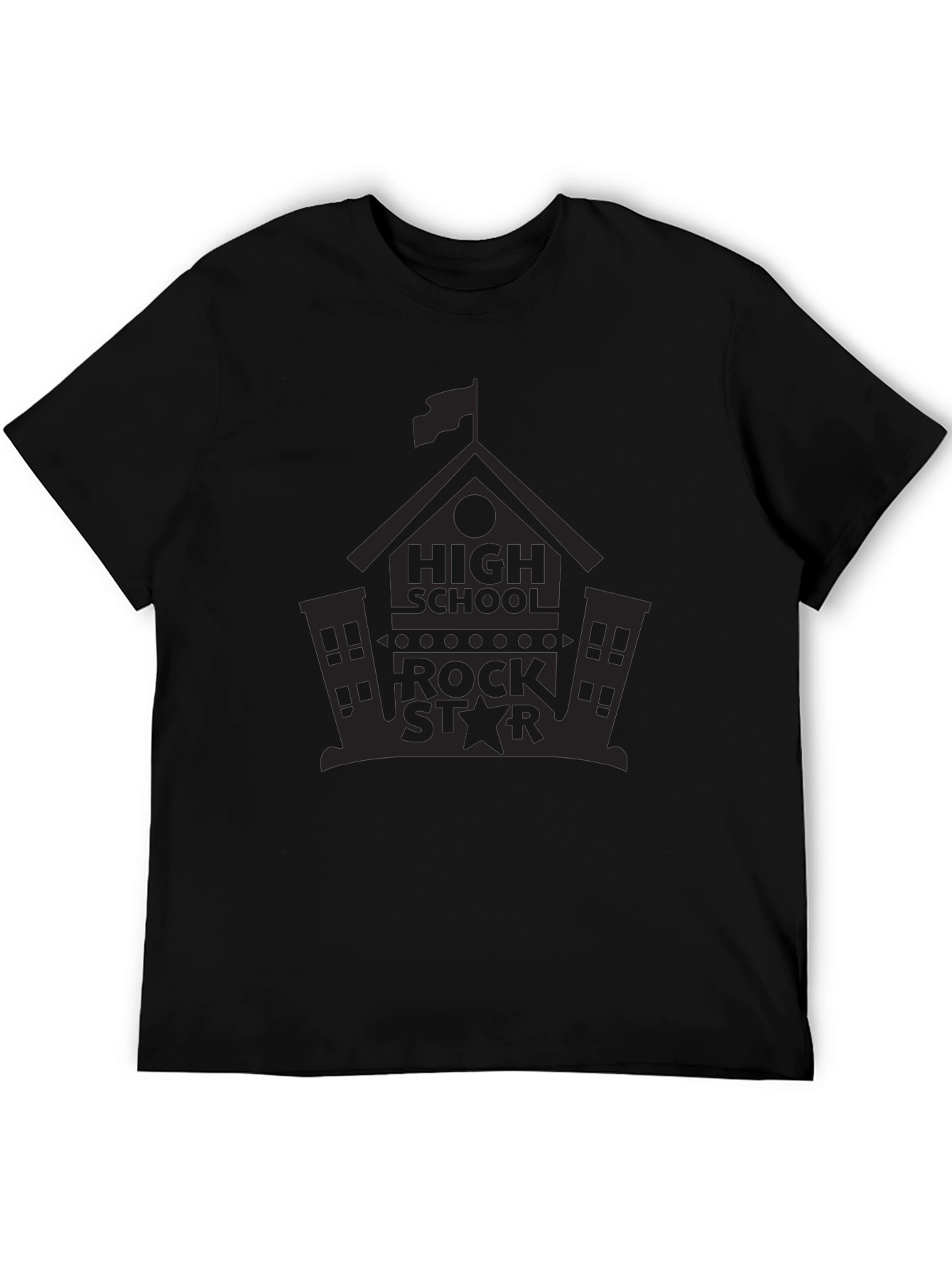 High School Rock Star Graphic Tee - Black