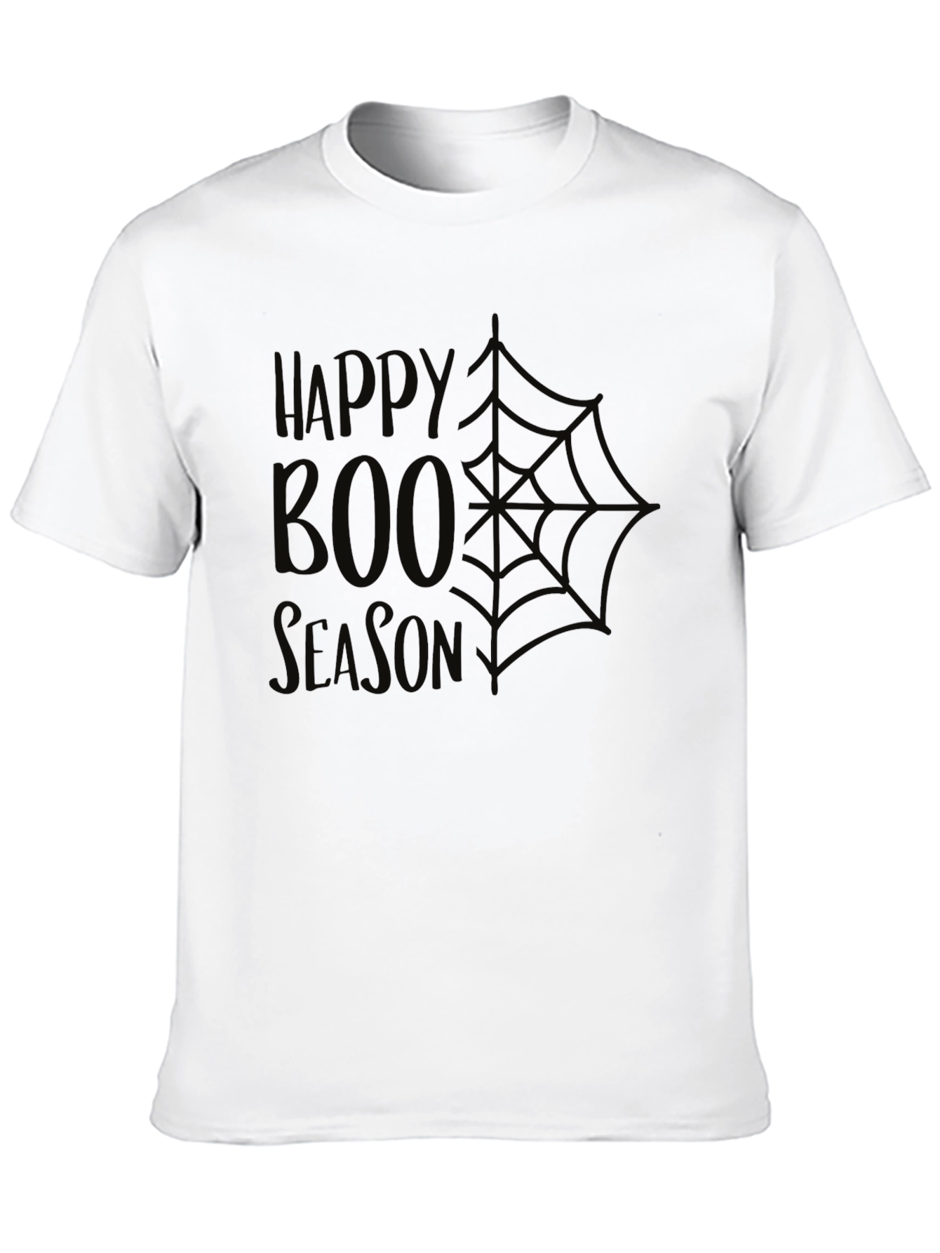 Happy Boo Season Black Halloween T-Shirt